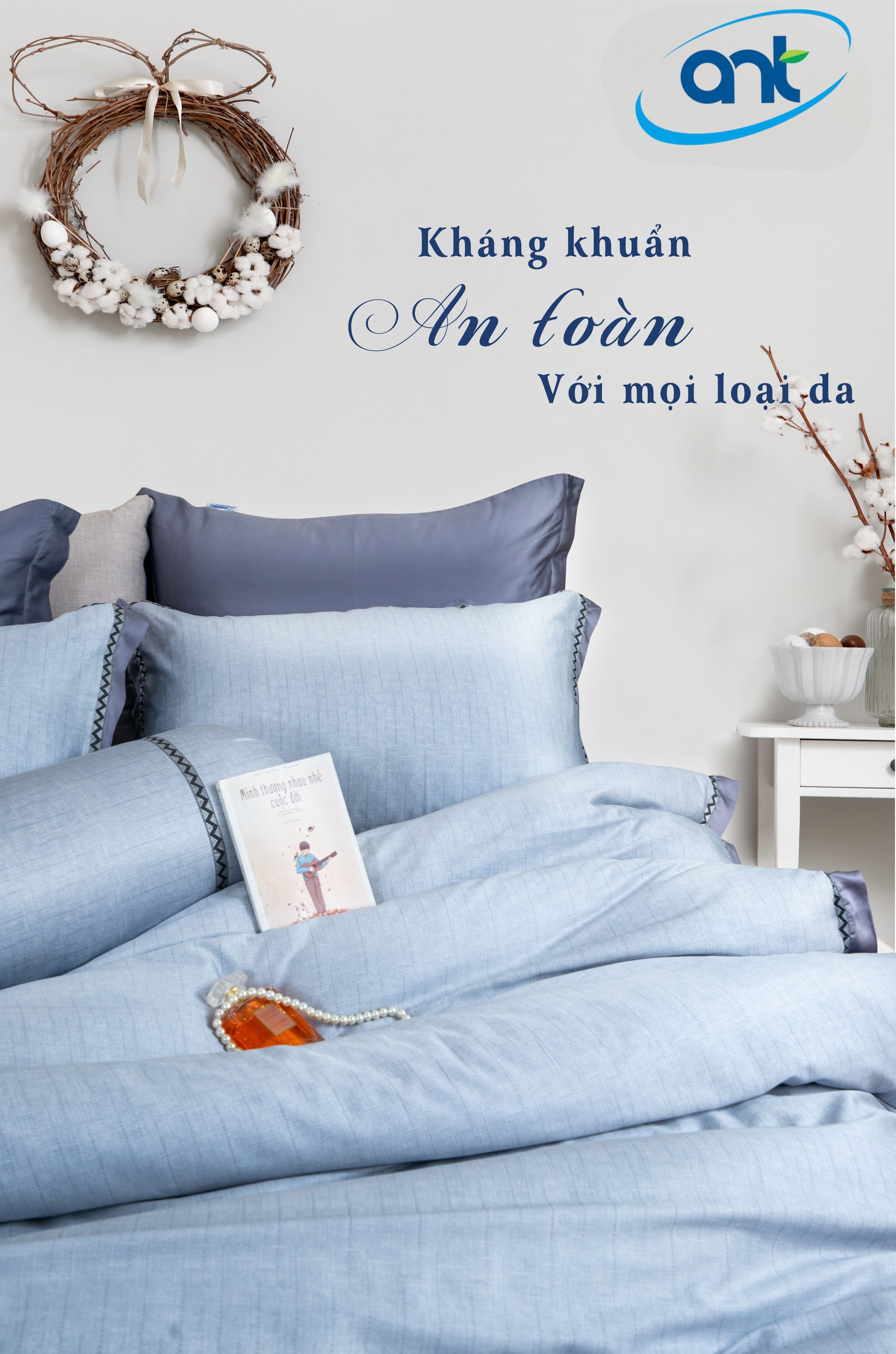 Bộ Chăn Ga Gối Tencel Lụa Nước MIZU03