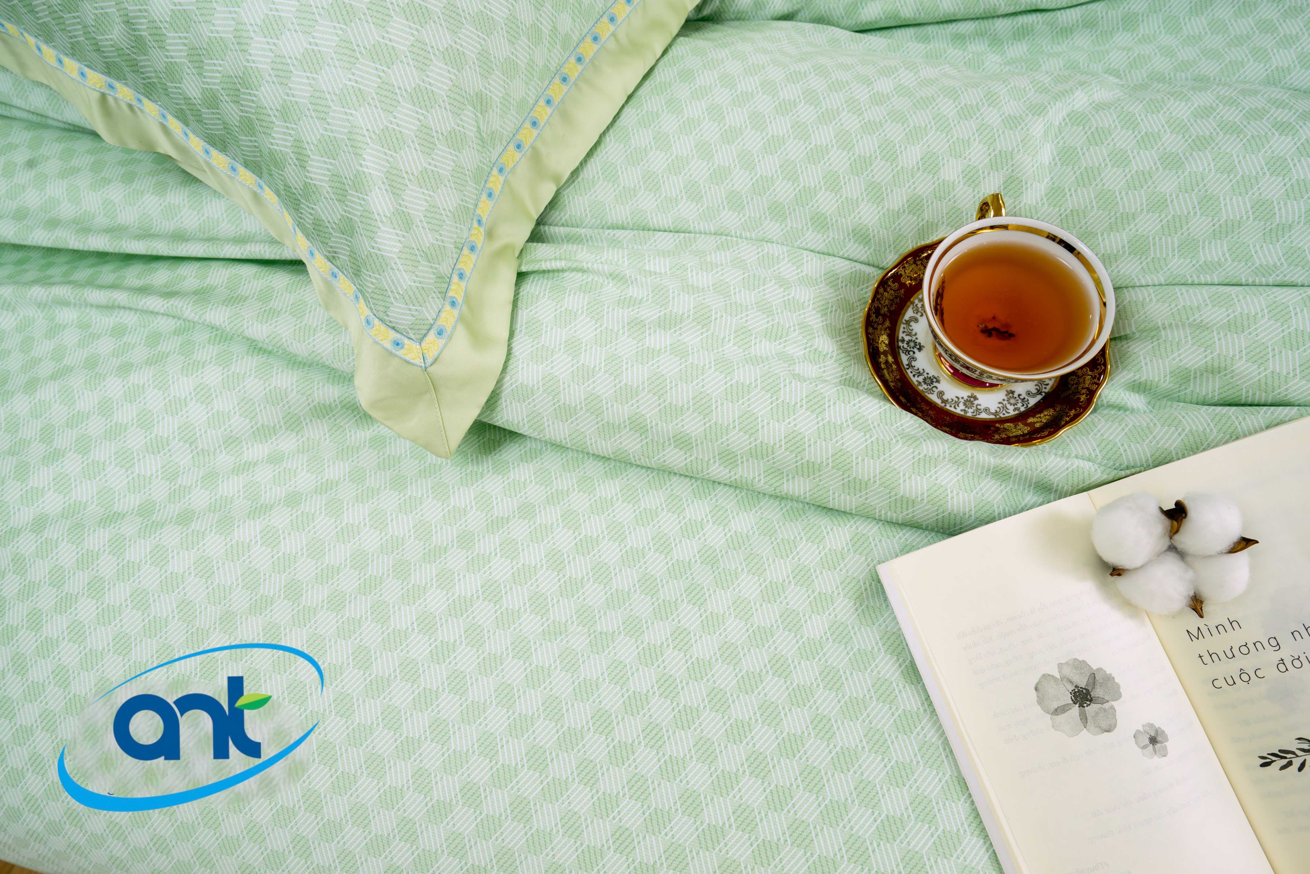 Bộ Chăn Ga Gối Tencel Lụa Nước MIZU04