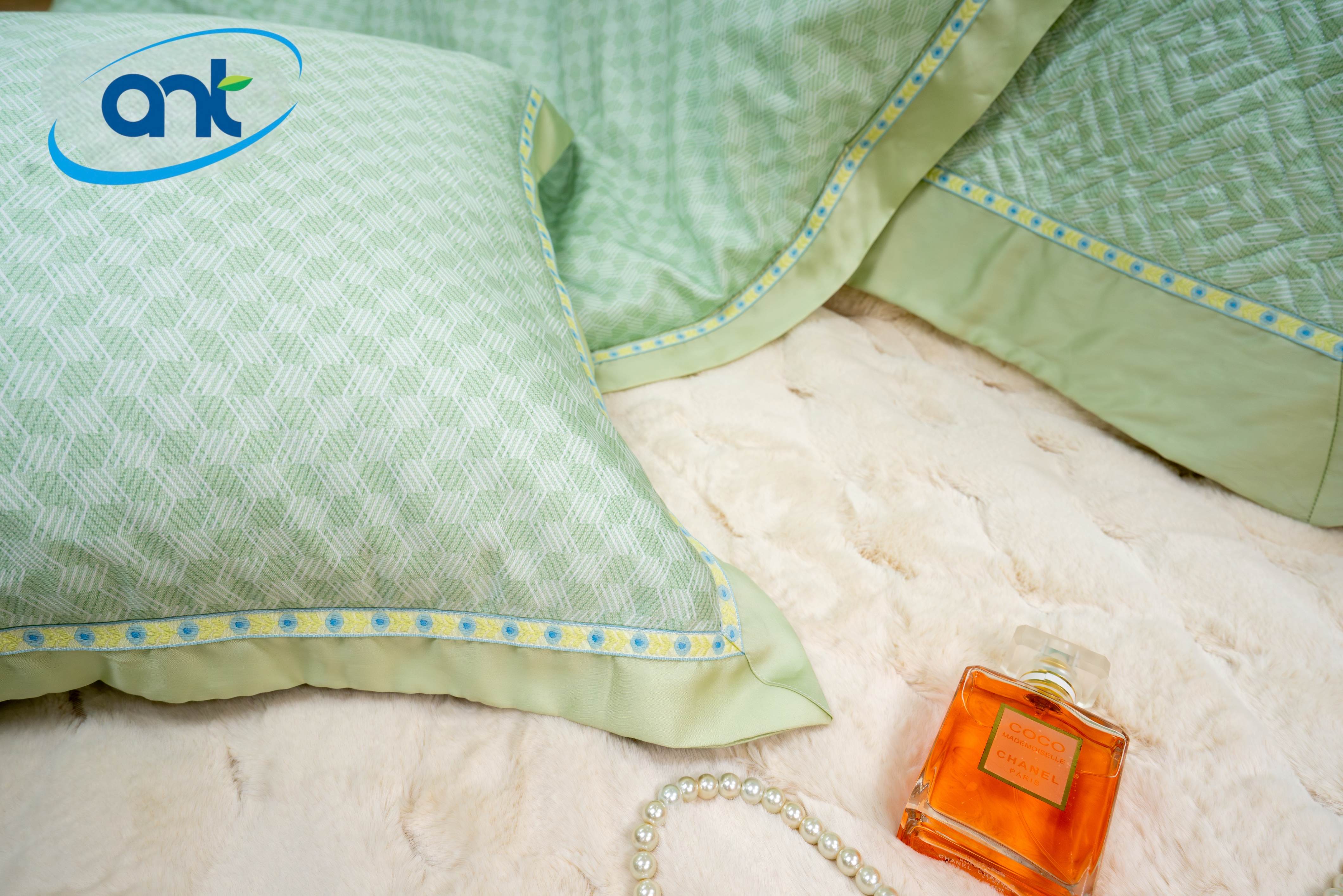 Bộ Chăn Ga Gối Tencel Lụa Nước MIZU04