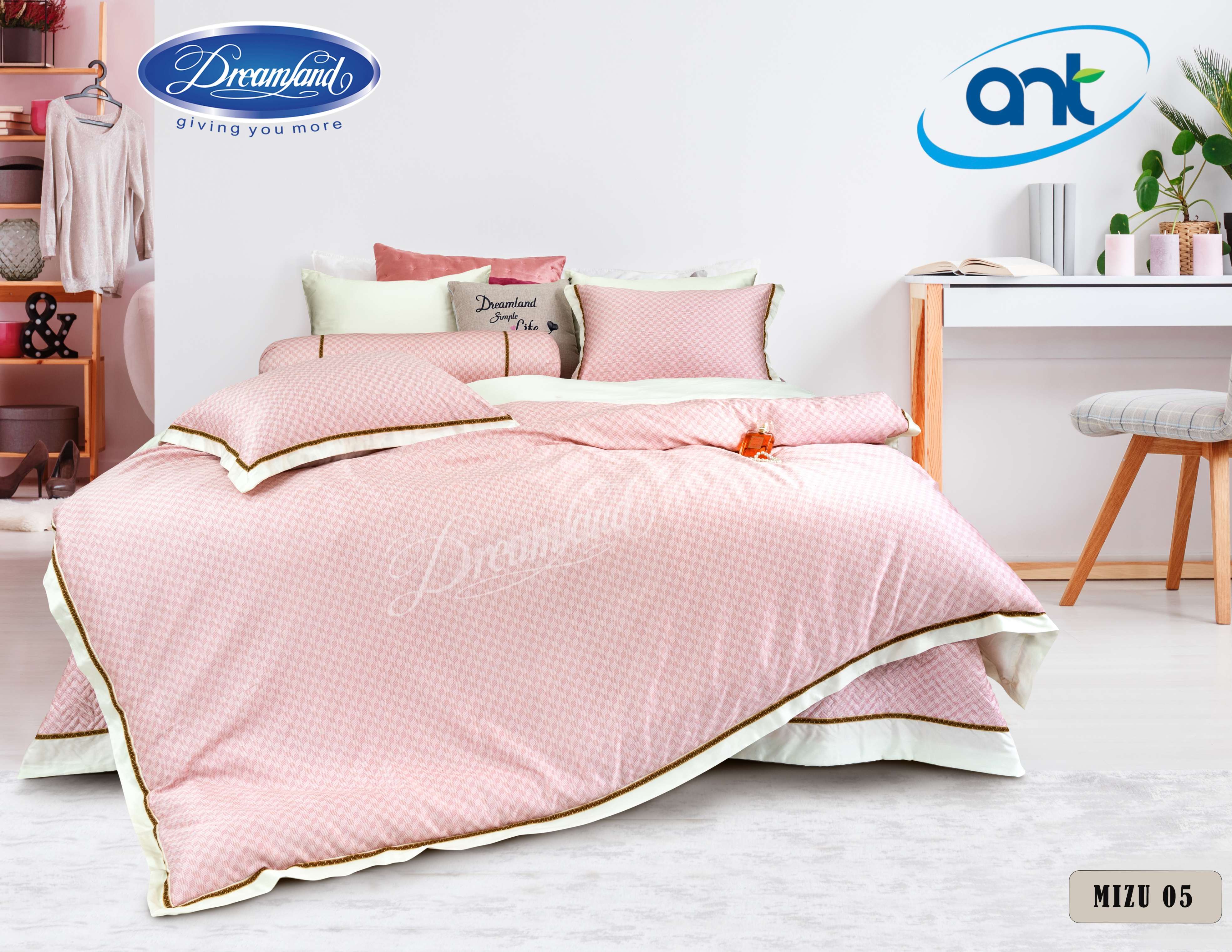 Bộ Chăn Ga Gối Tencel Lụa Nước MIZU05