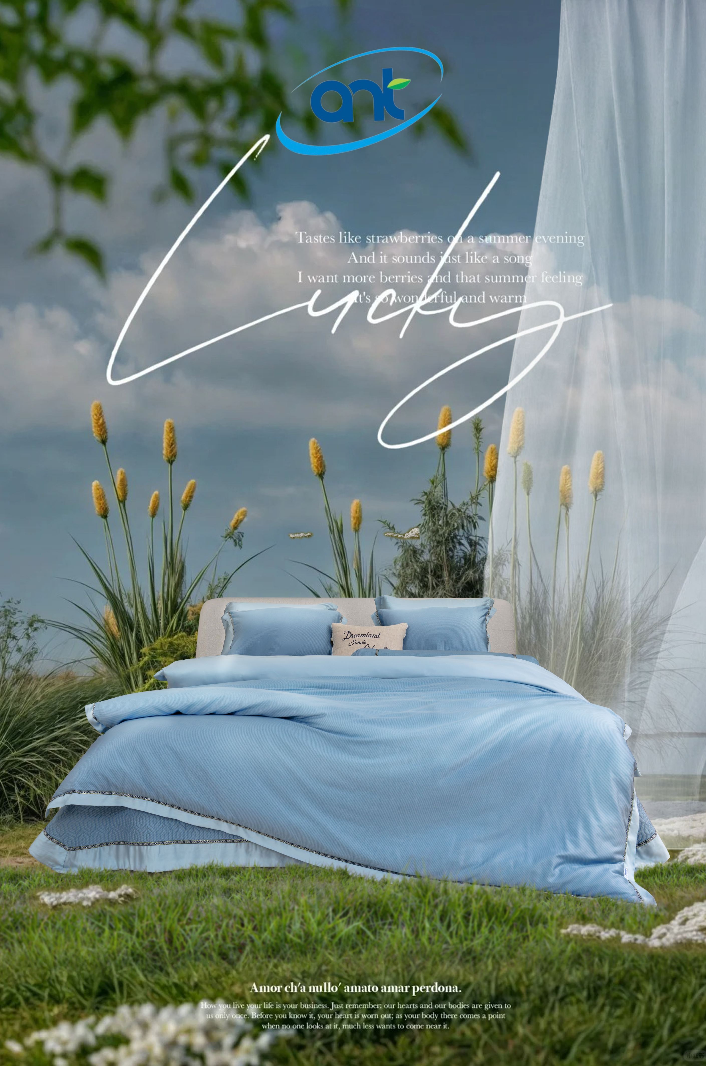 Bộ Chăn Ga Gối Tencel Lụa Nước MIZU06