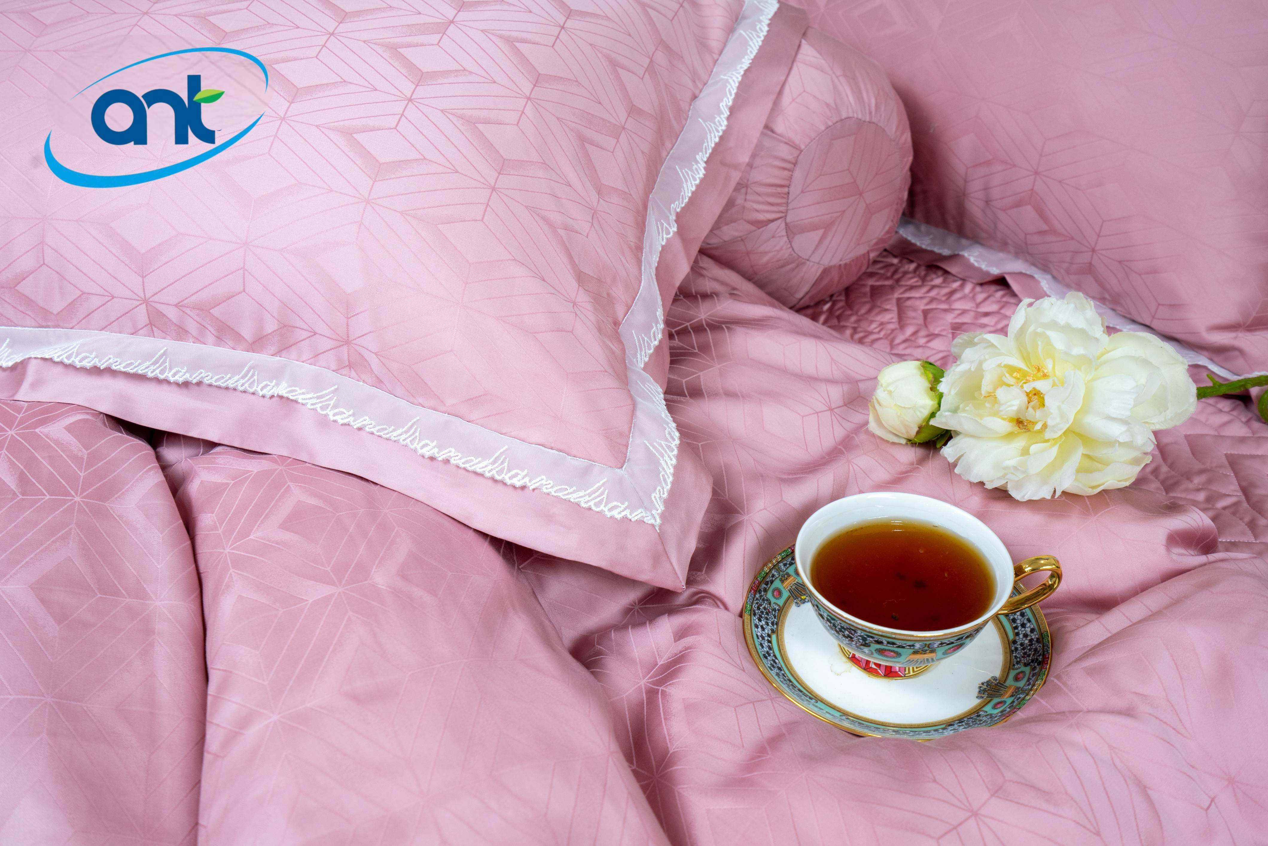 Bộ Chăn Ga Gối Tơ Tằm Cao Cấp TMS06