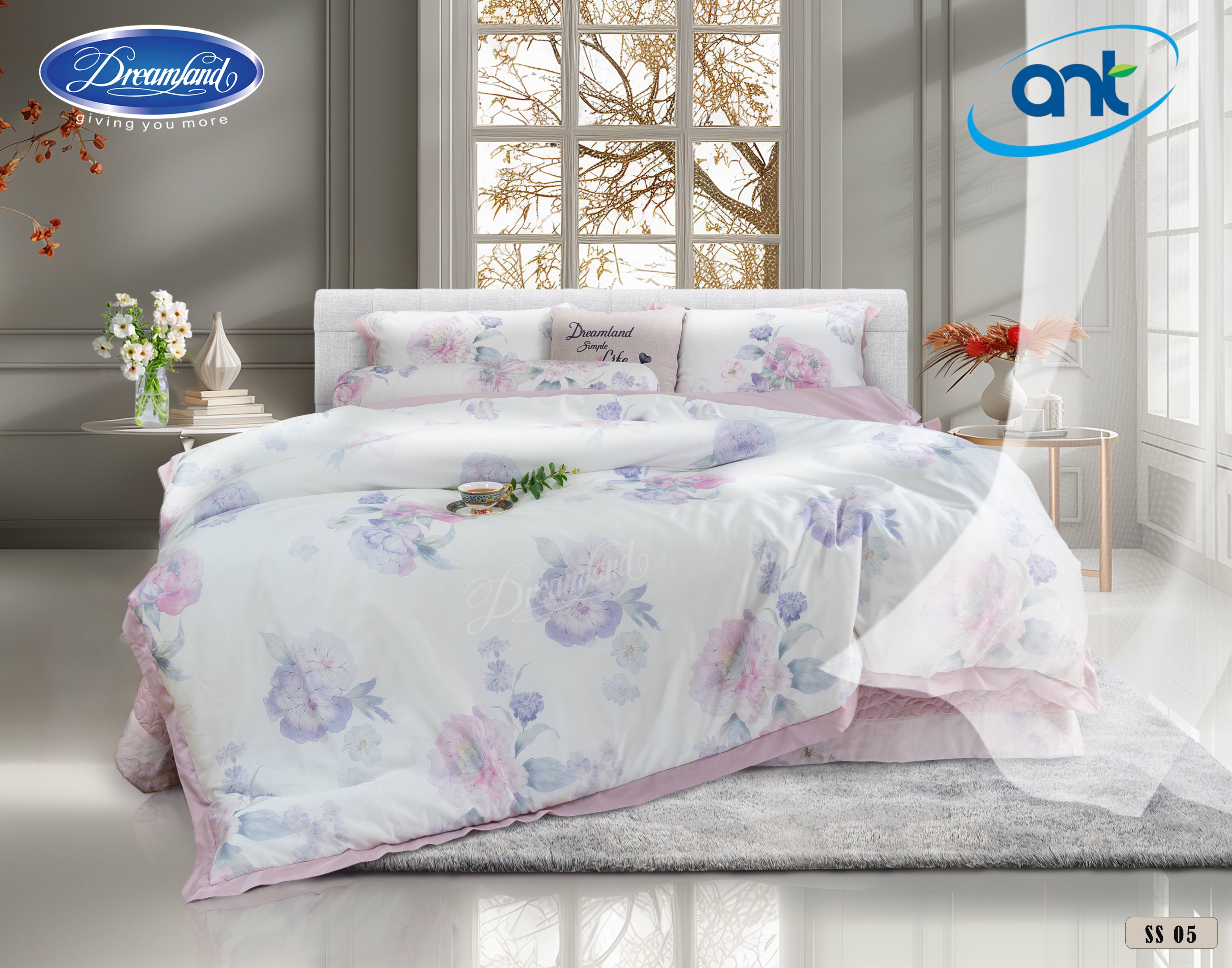 Bộ Chăn Ga Gối Ogarnic Tơ Tằm SS05