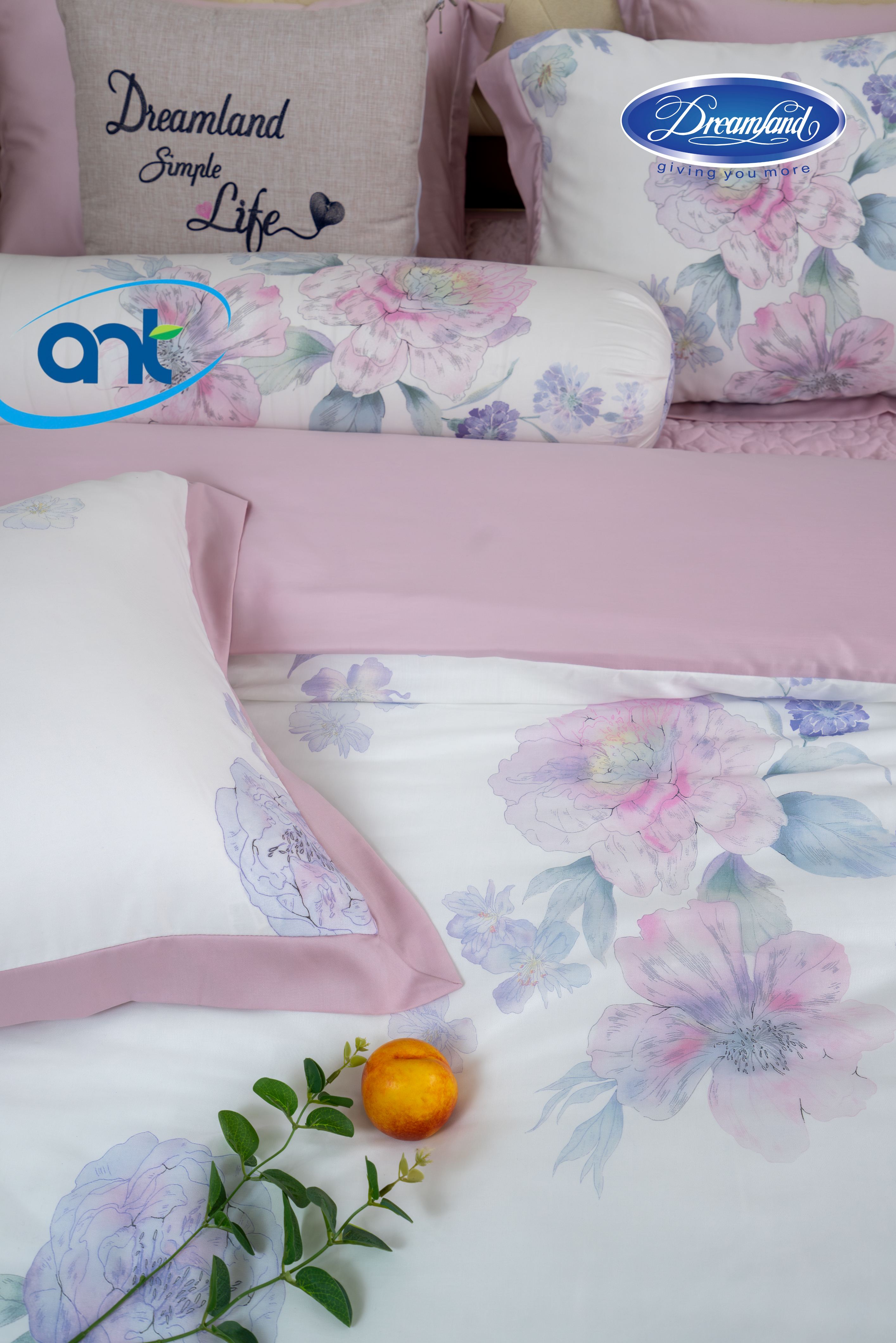 Bộ Chăn Ga Gối Ogarnic Tơ Tằm SS05