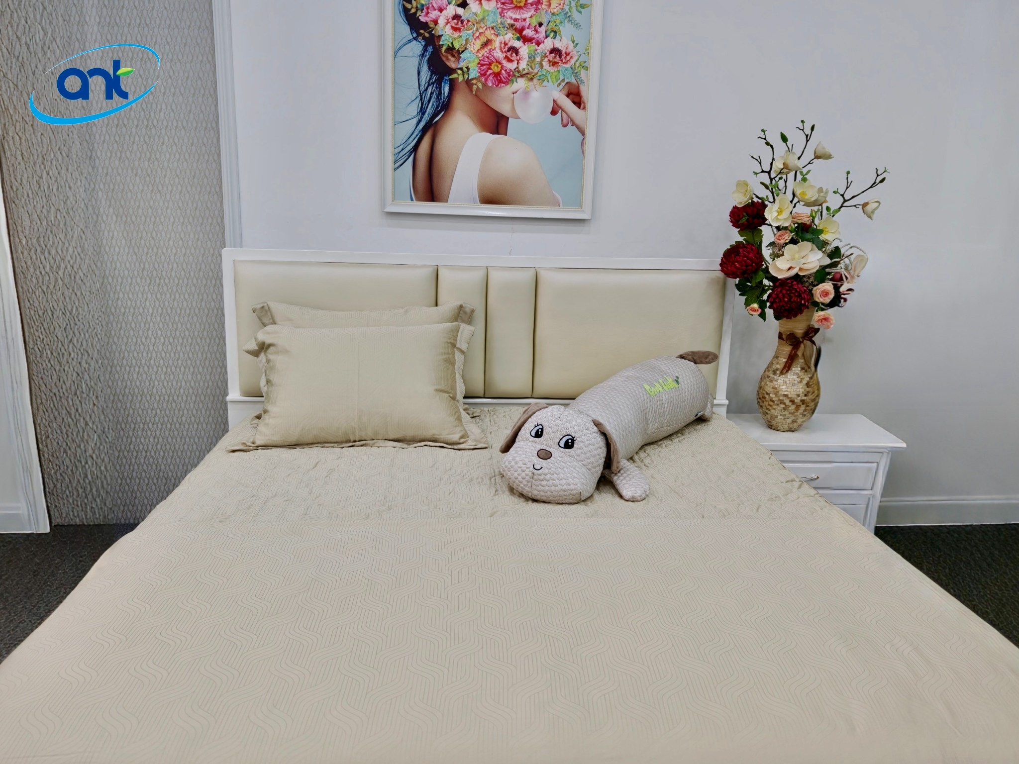 Bộ Chăn Ga Gối Ogarnic Tơ Tằm JQ14