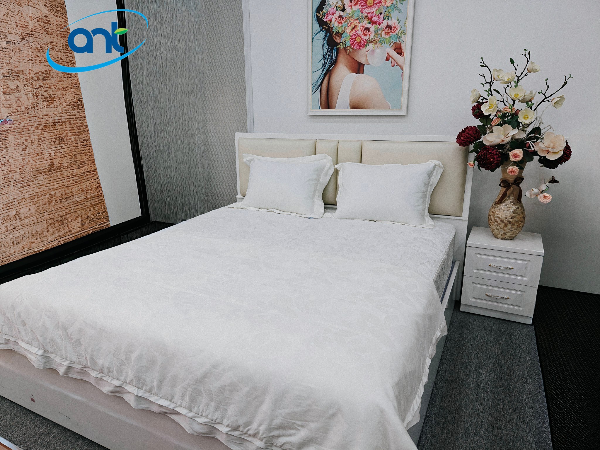 Bộ Chăn Ga Gối Ogarnic Tơ Tằm JQ08