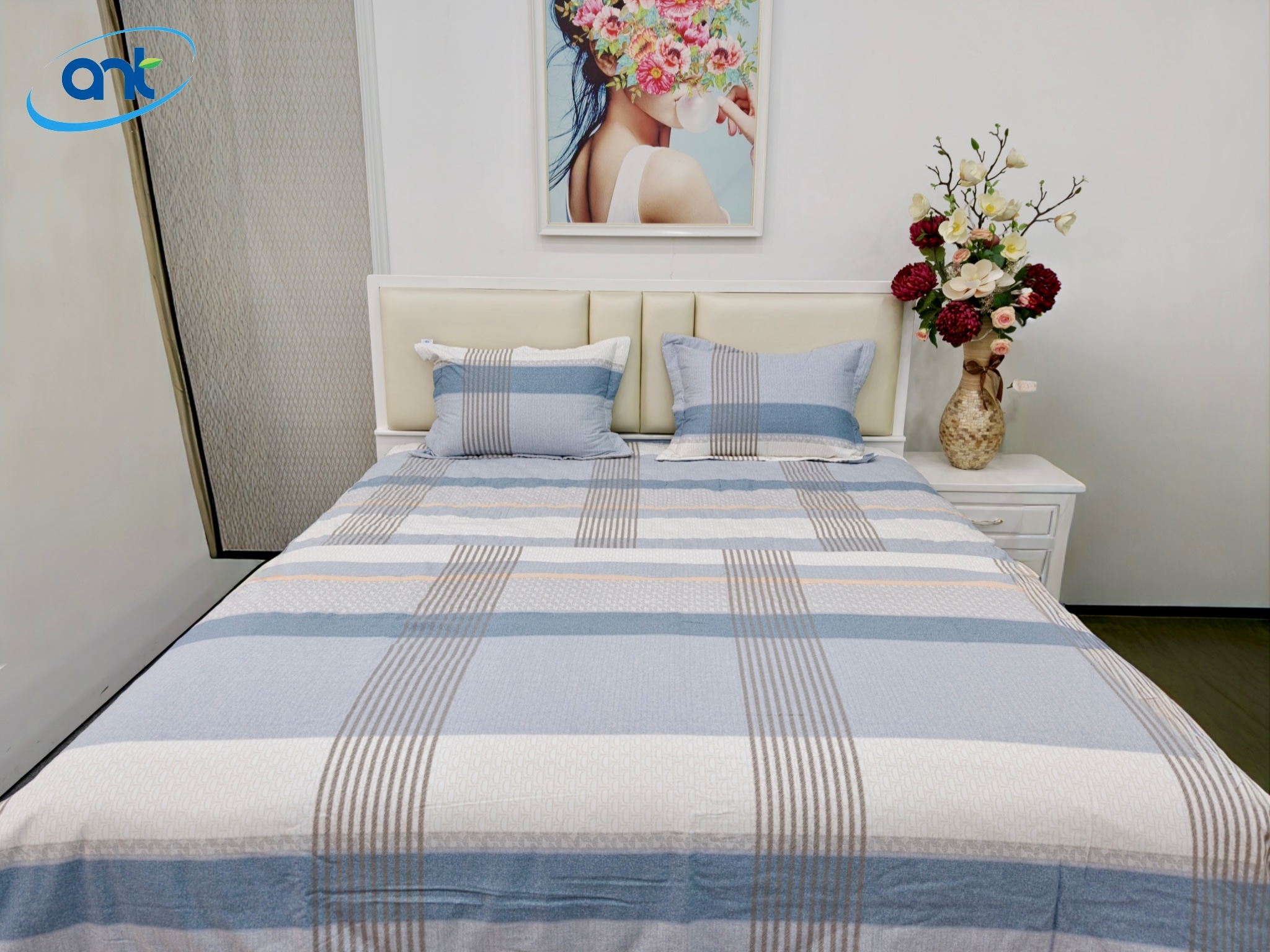 Bộ Chăn Ga Gối Cotton Nhung BC02