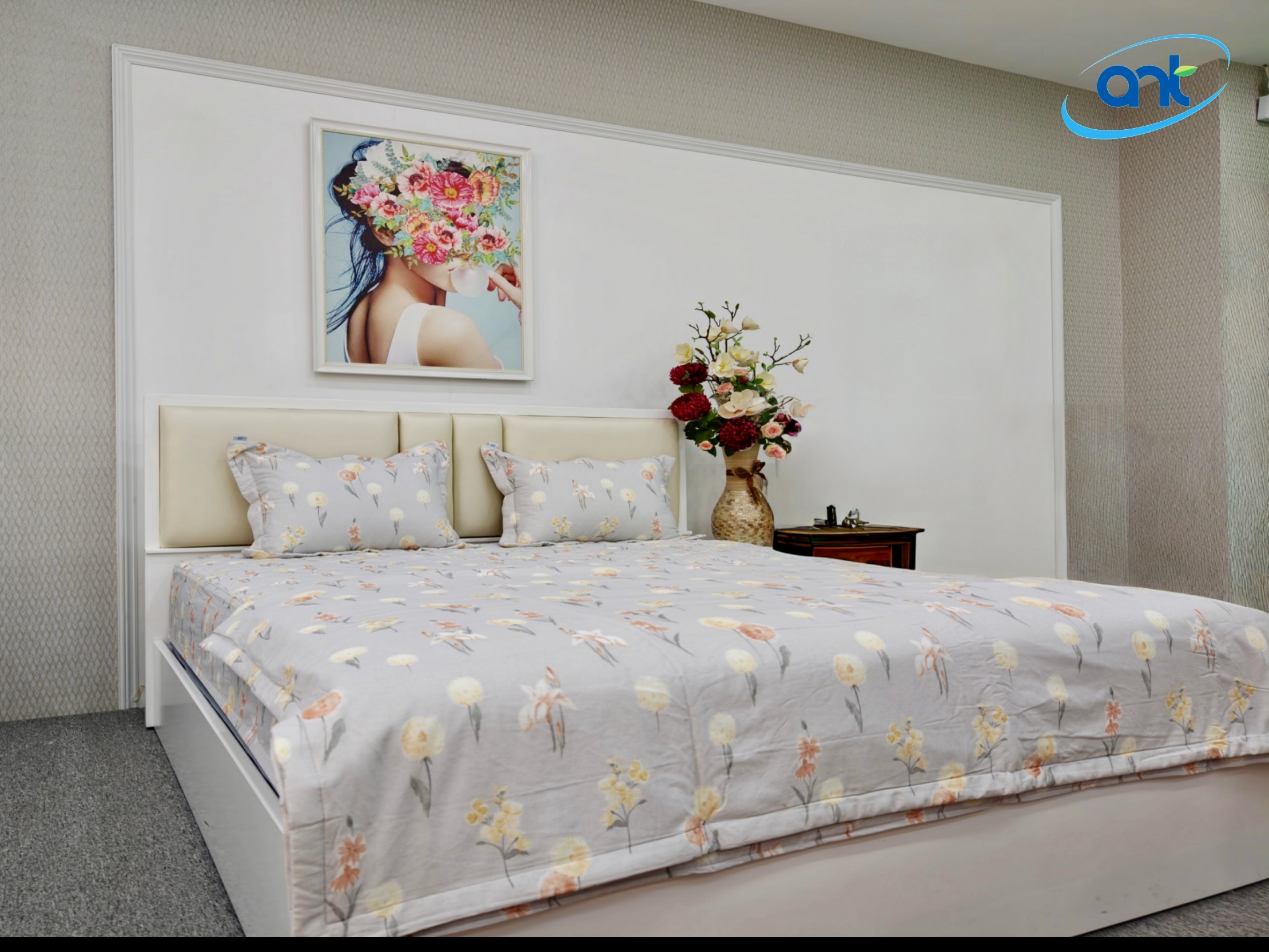 Bộ Chăn Ga Gối Cotton Nhung BC01