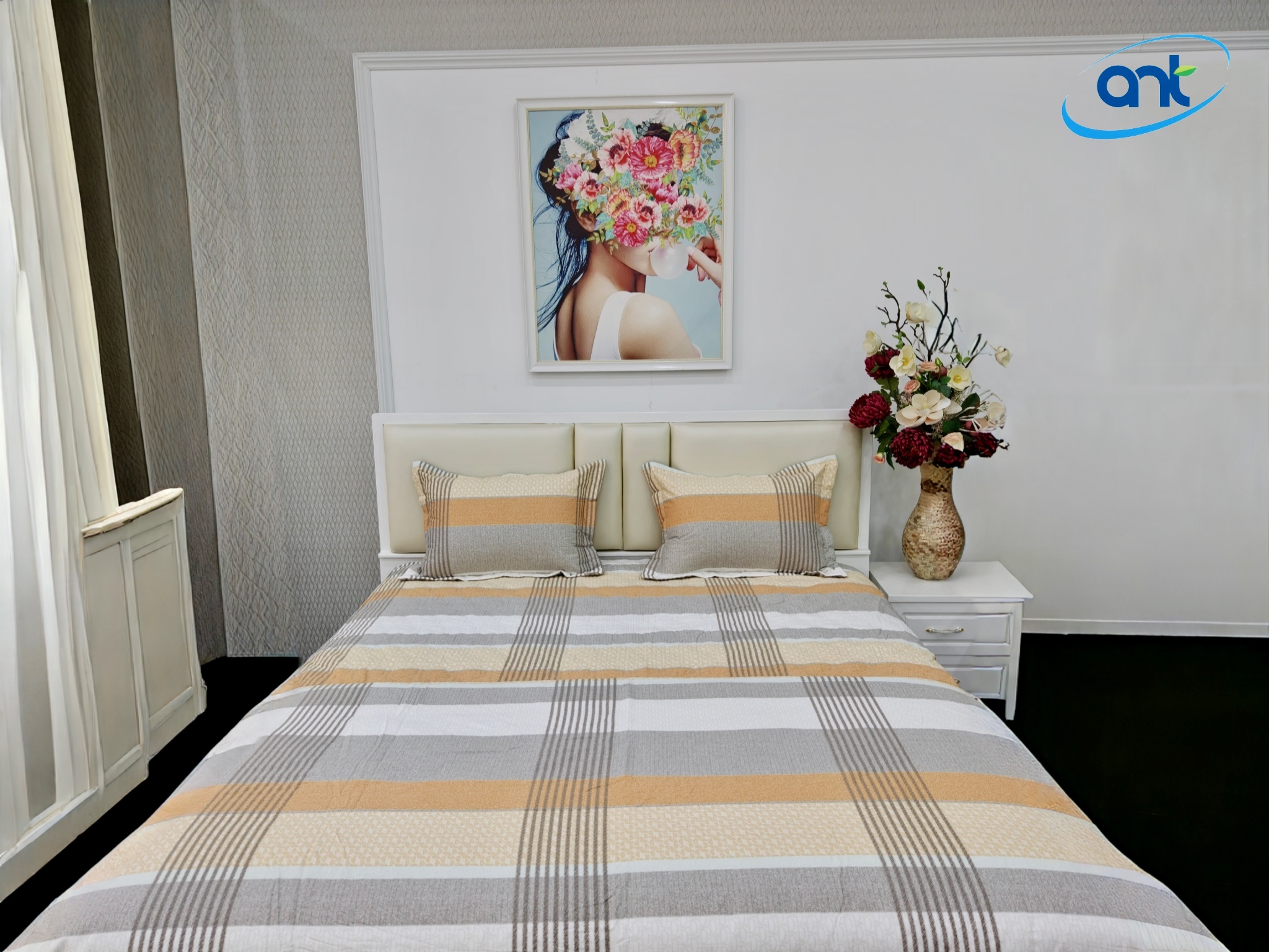 Bộ Chăn Ga Gối Cotton Nhung BC03