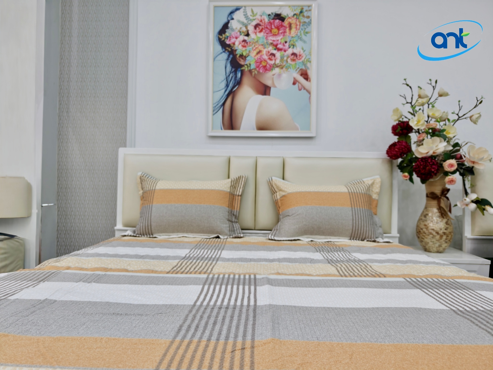 Bộ Chăn Ga Gối Cotton Nhung BC03