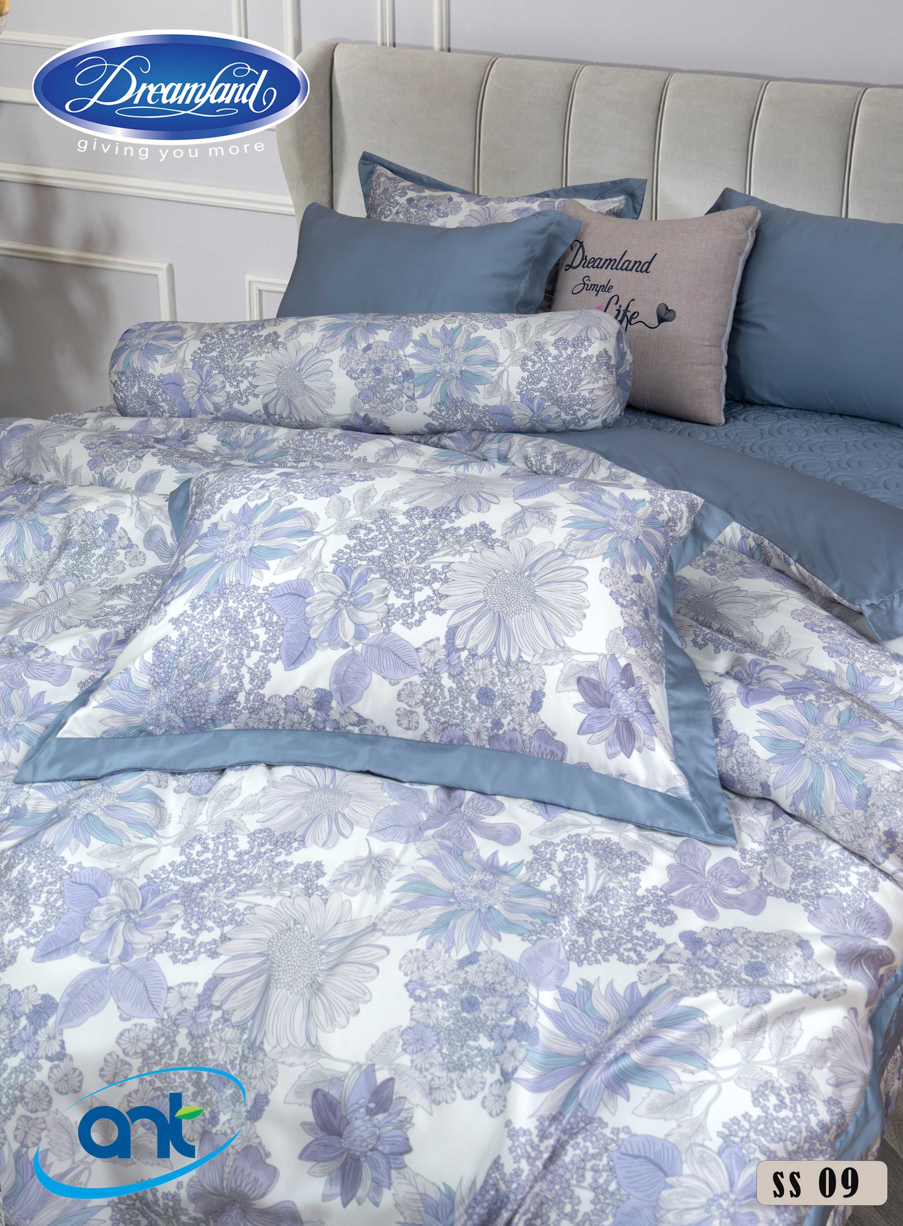 Bộ Chăn Ga Gối Ogarnic Tơ Tằm SS09