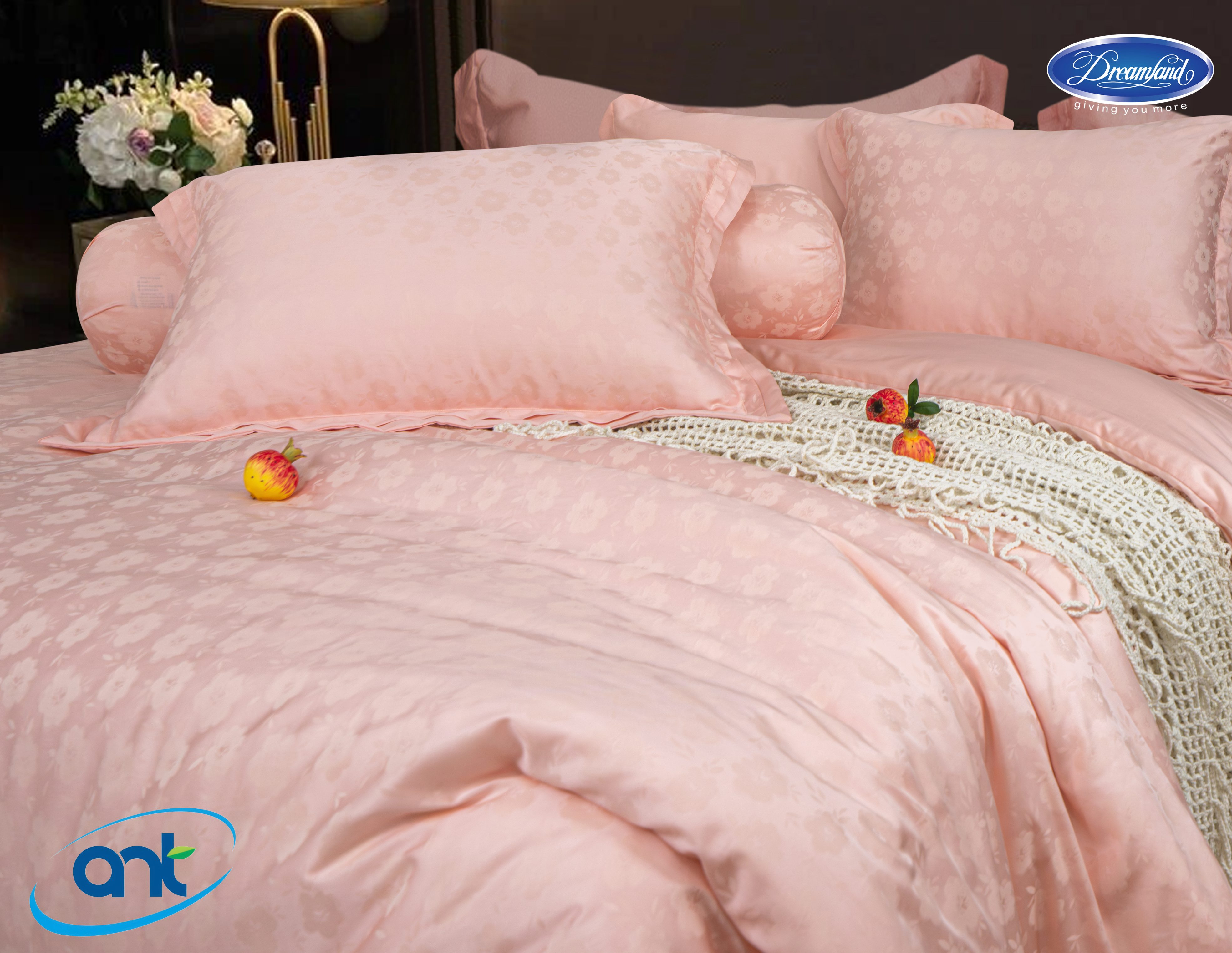 Bộ Chăn Ga Gối Tencel Lụa Jacquar SUMI06