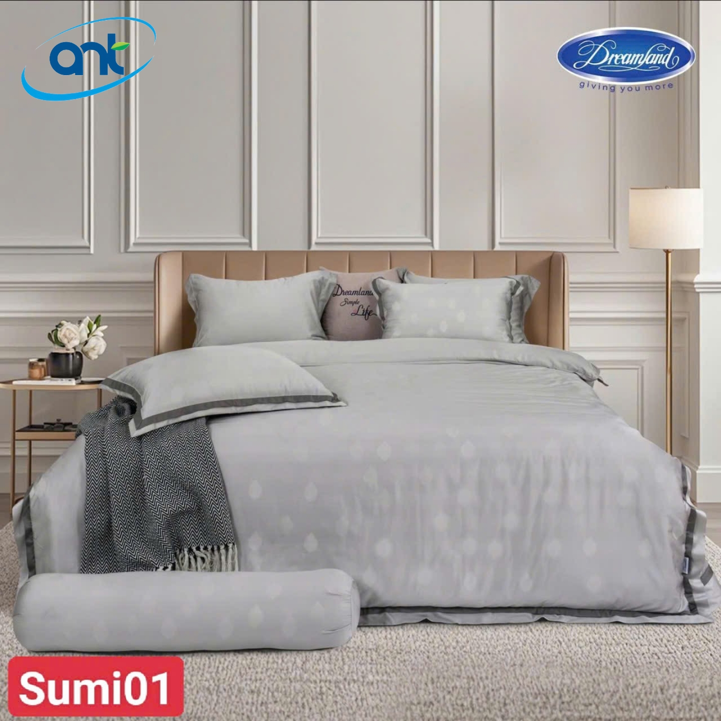 Bộ Chăn Ga Gối Tencel Lụa Jacquar SUMI01