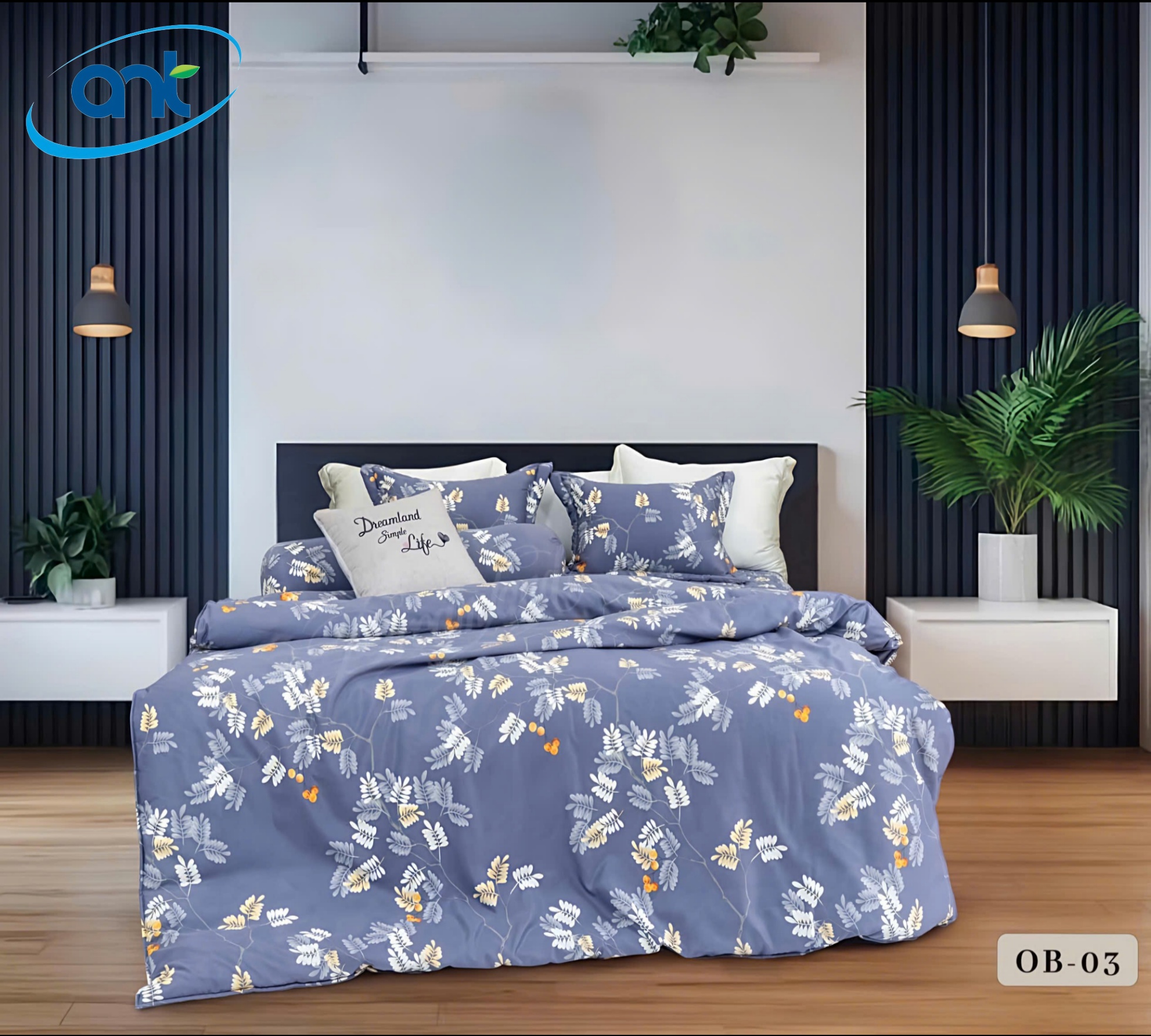 Bộ Chăn Ga Gối Tencel Bambo OB03