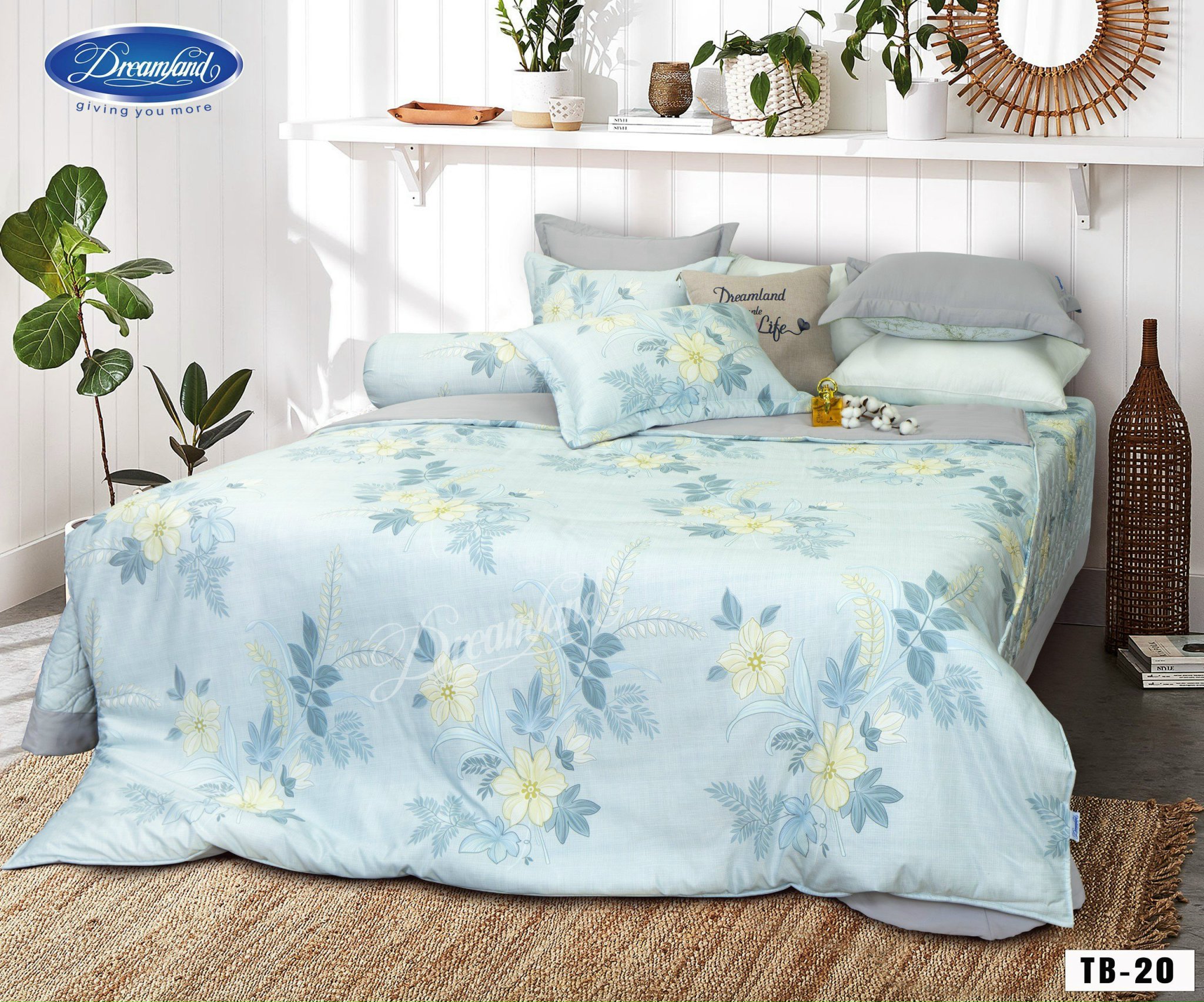 Bộ Chăn Ga Gối Tencel Bambo TB20