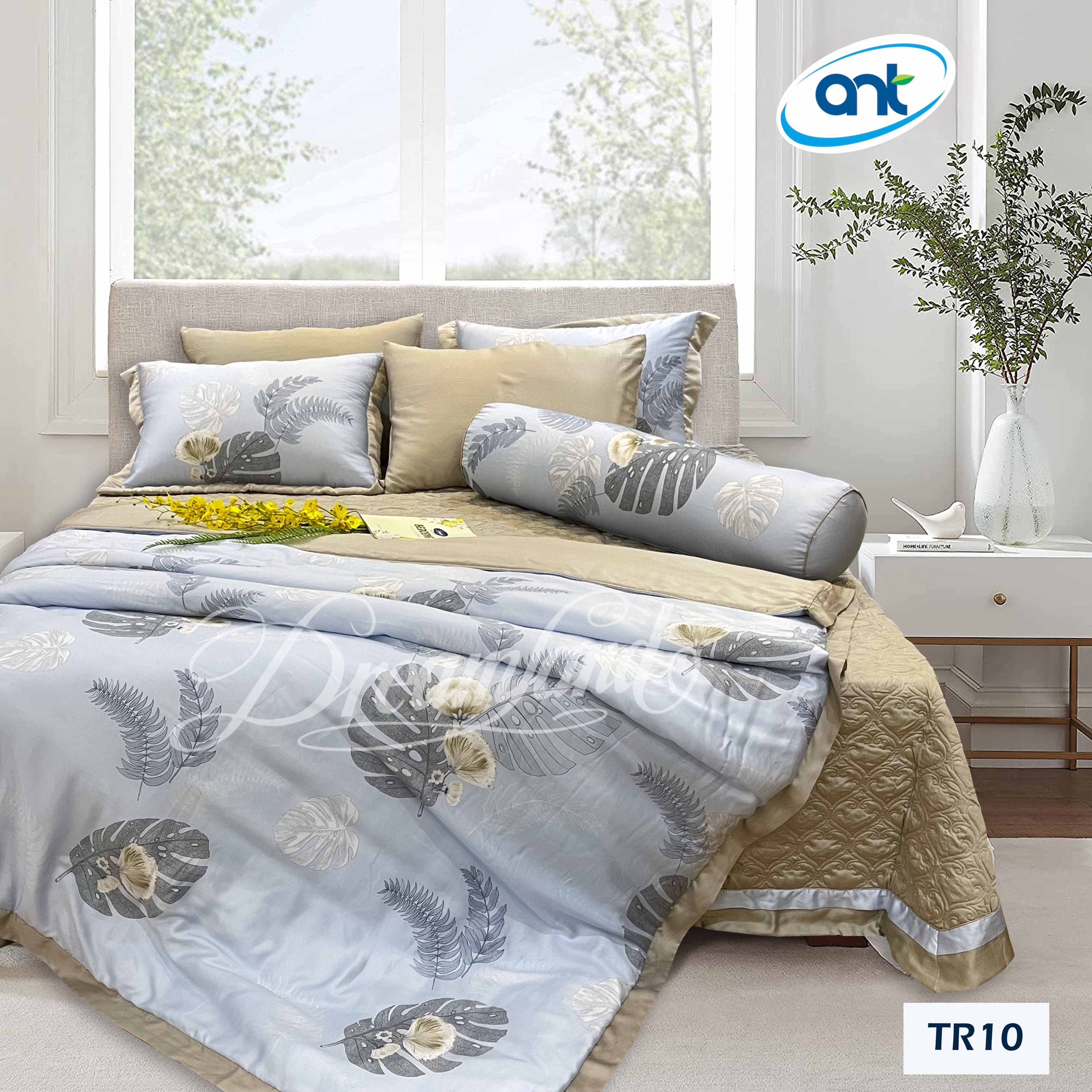 Bộ Chăn Ga Gối Tencel Hoàng Gia H10