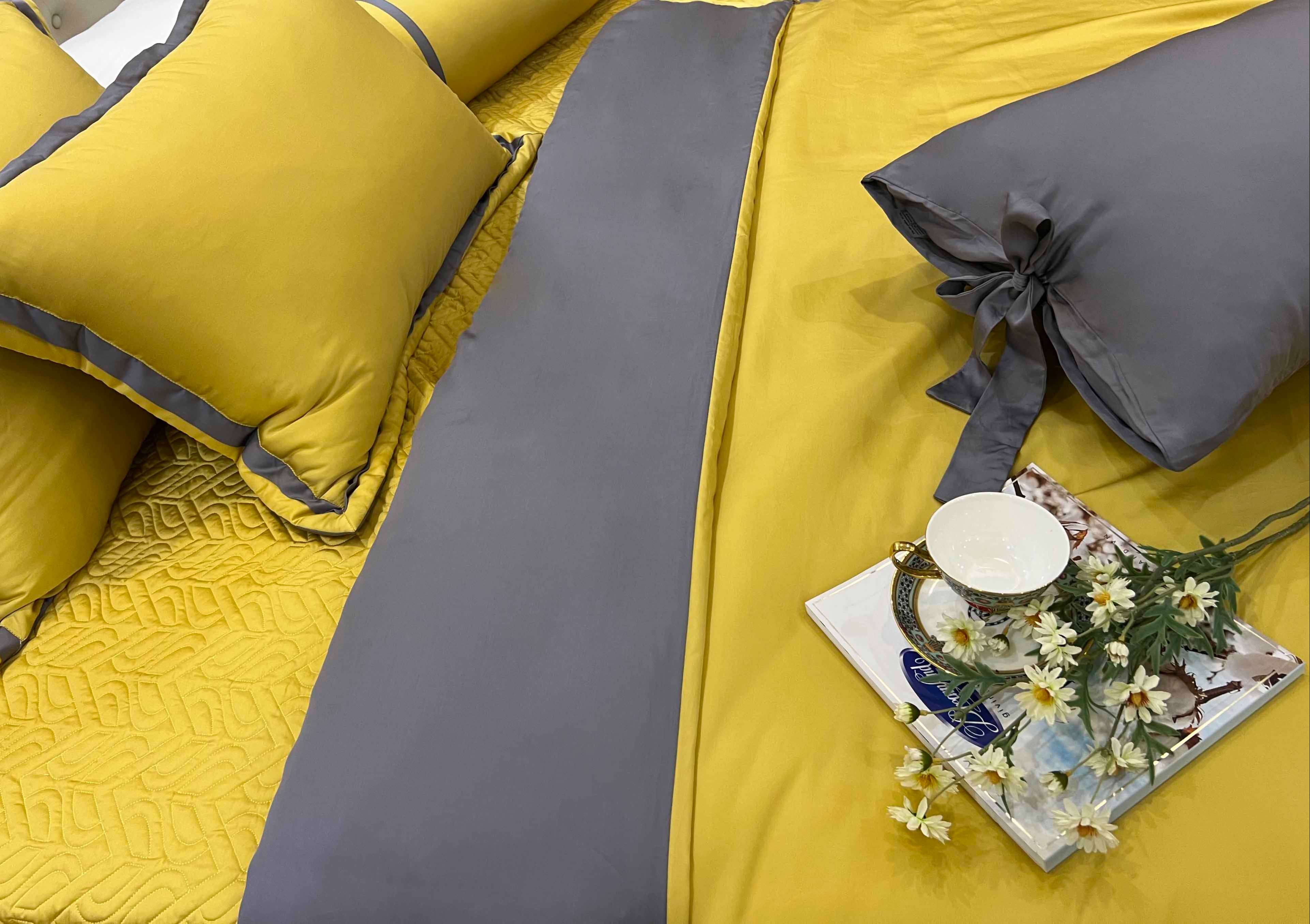 Bộ Chăn Ga Gối Tencel Hoàng Gia SH04