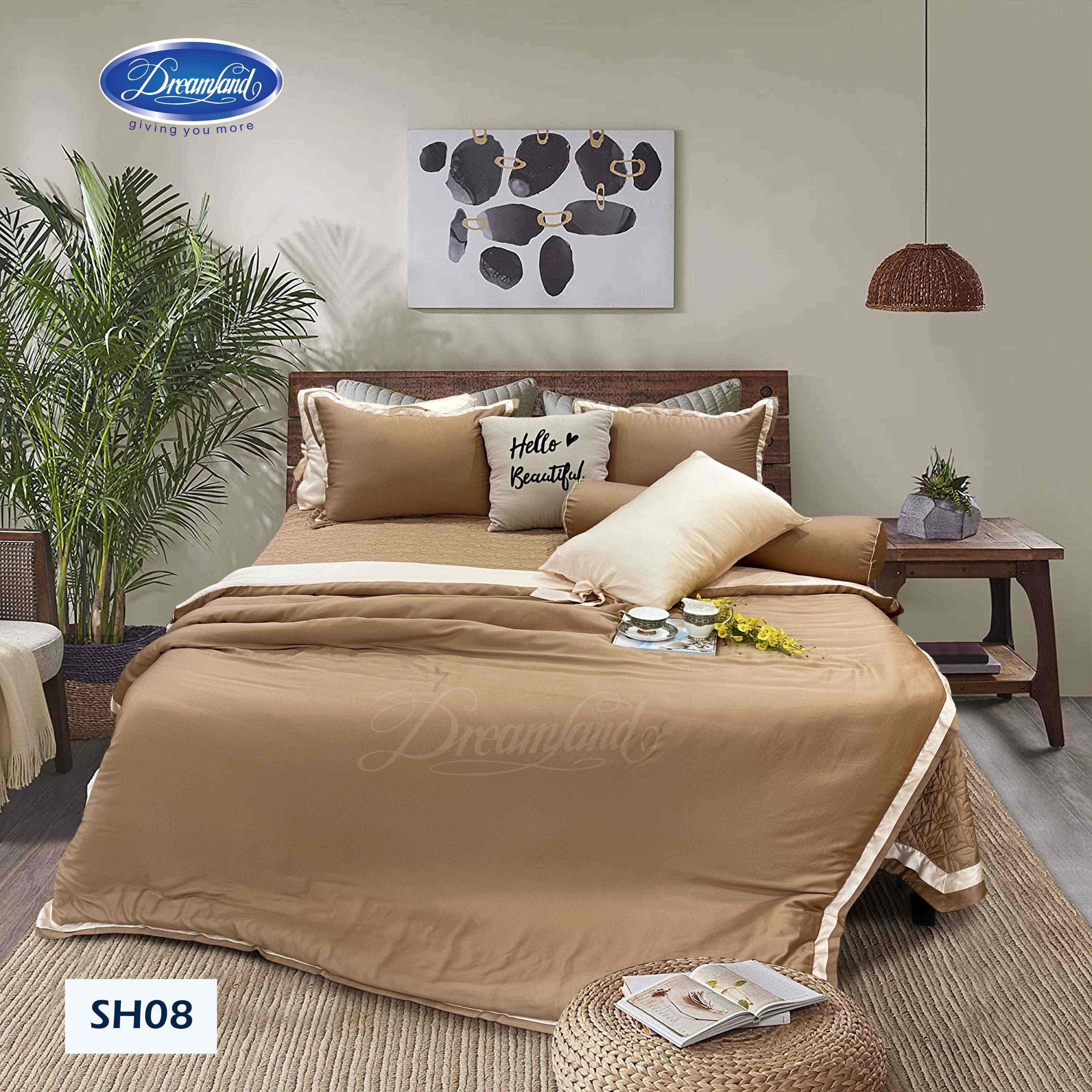 Bộ Chăn Ga Gối Tencel Hoàng Gia SH08