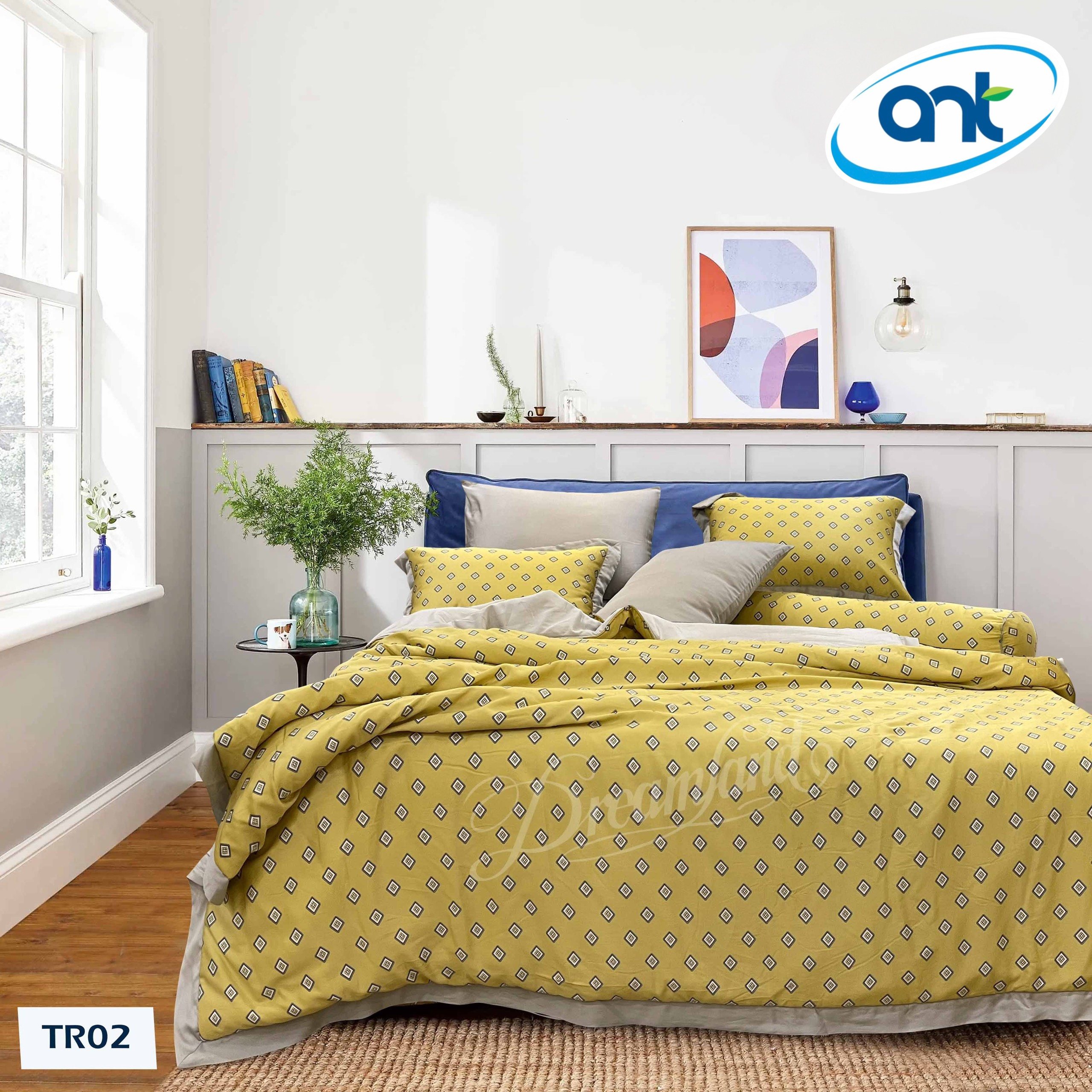 Bộ Chăn Ga Gối Tencel Hoàng Gia H07