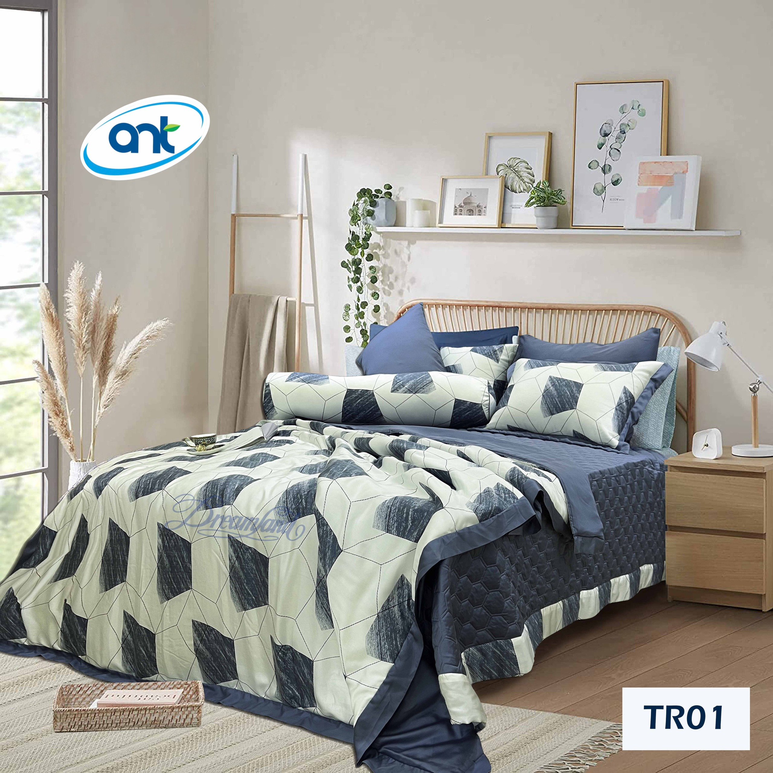 Bộ Chăn Ga Gối Tencel Hoàng Gia H02