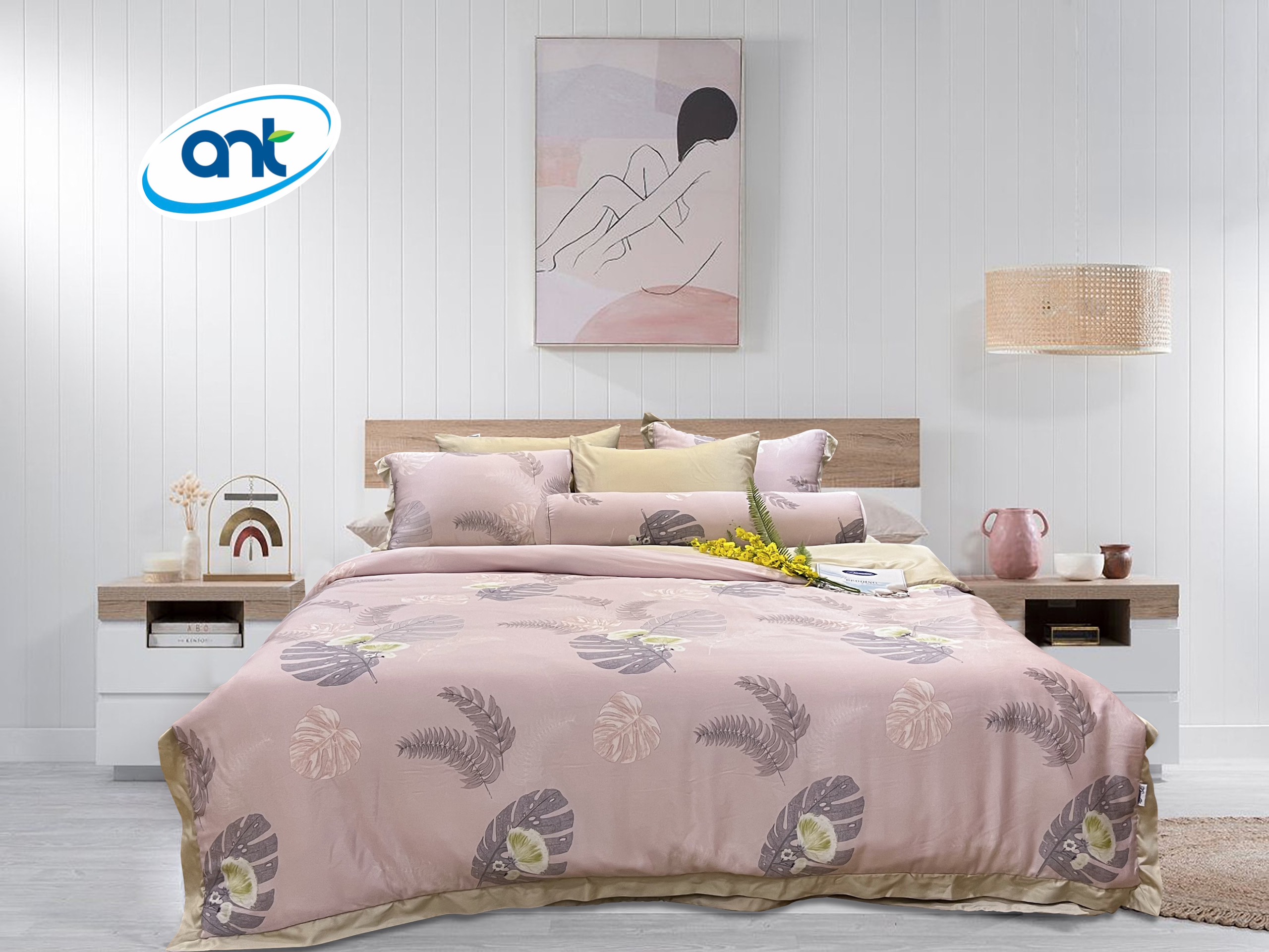 Bộ Chăn Ga Gối Tencel Hoàng Gia S21