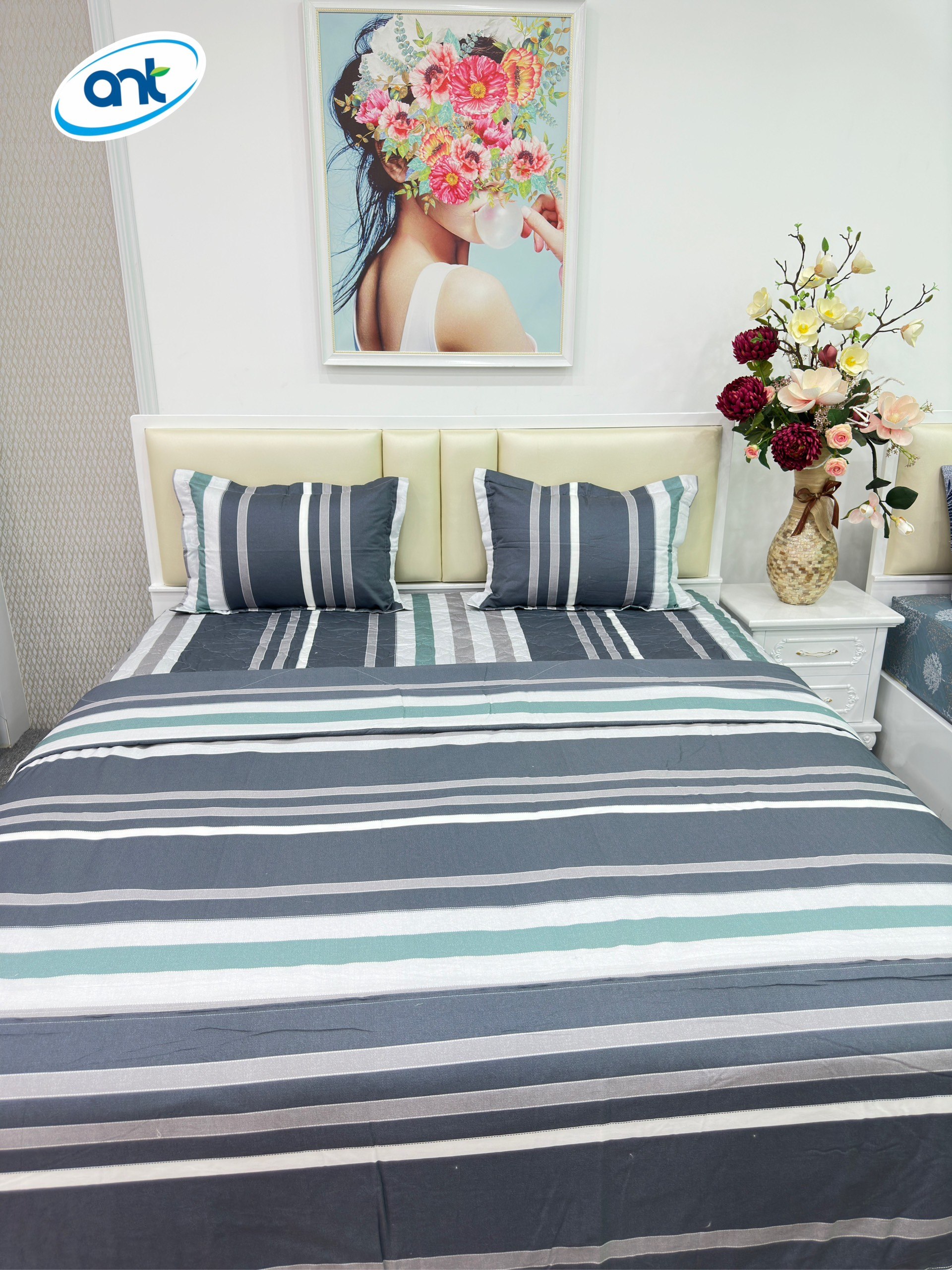 Bộ Chăn Ga Gối Cotton Lụa Y44