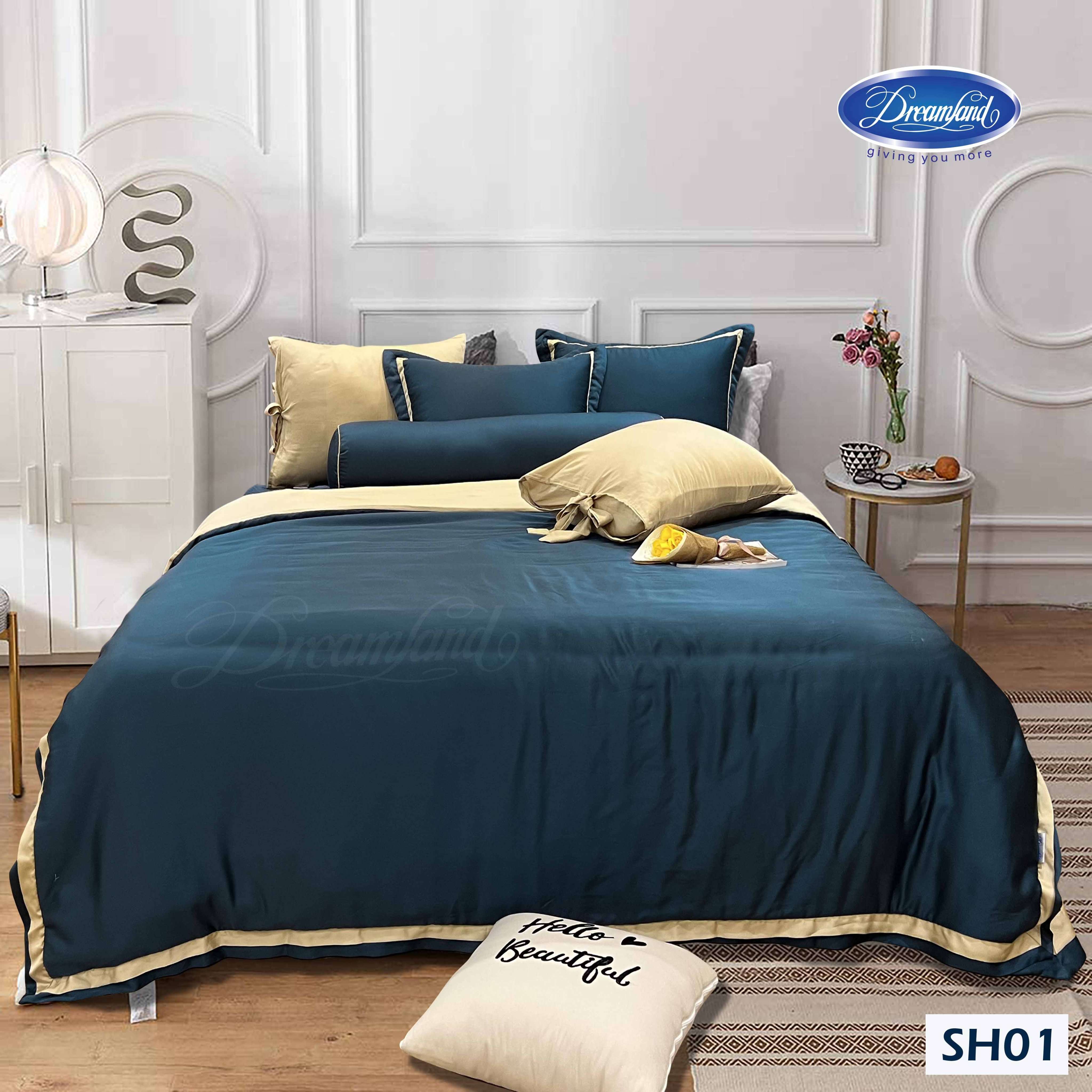 Bộ Chăn Ga Gối Tencel Hoàng Gia SH01