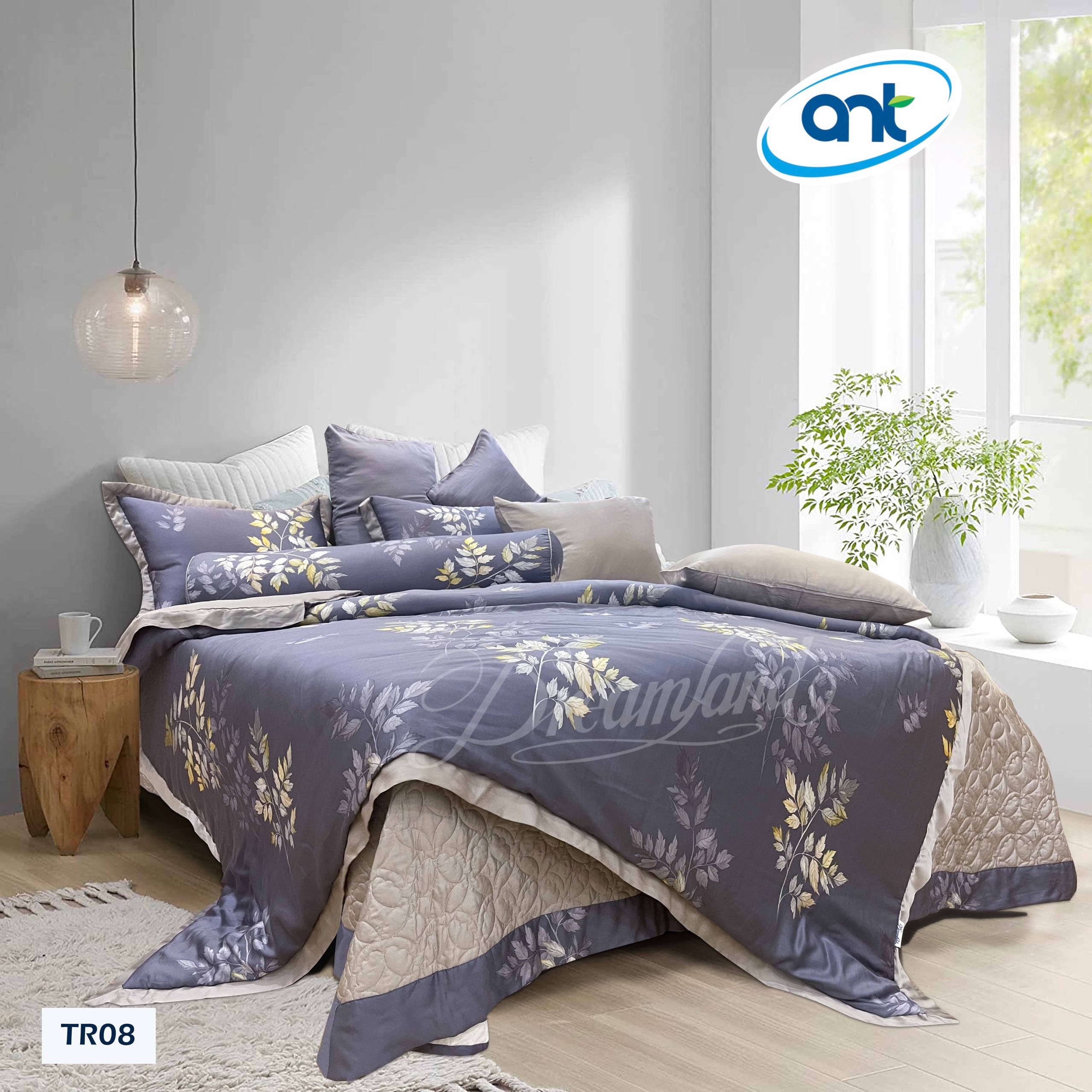 Bộ Chăn Ga Gối Tencel Hoàng Gia H03