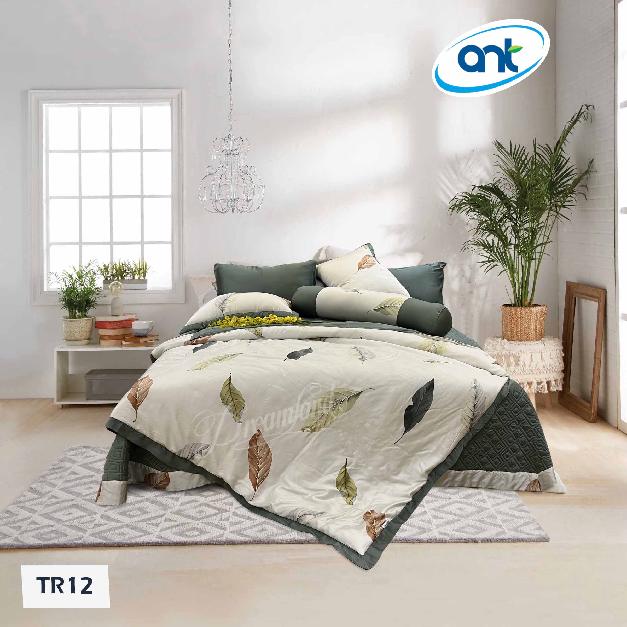 Bộ Chăn Ga Gối Tencel Hoàng Gia H12