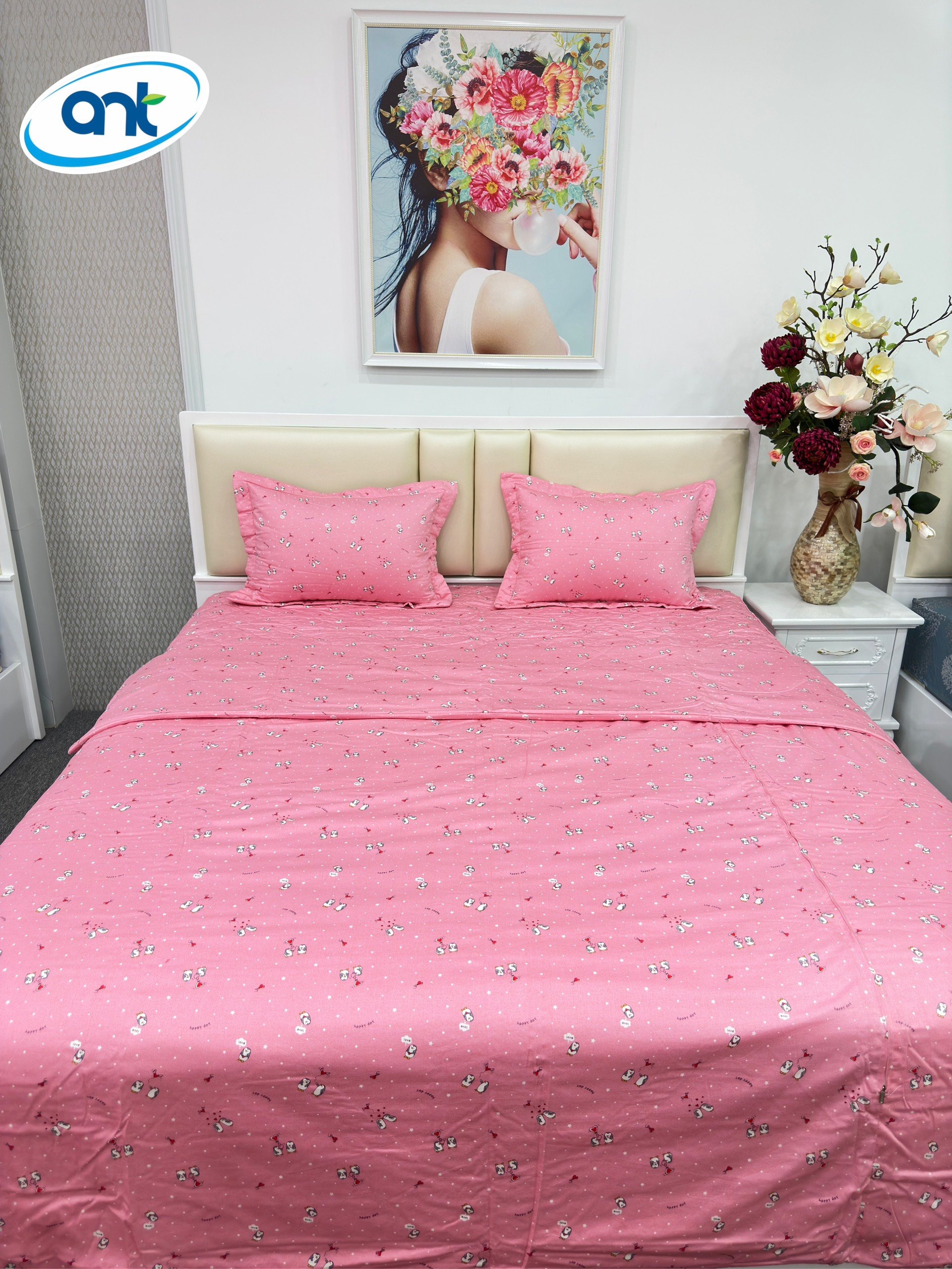 Bộ Chăn Ga Gối Cotton Lụa Y33