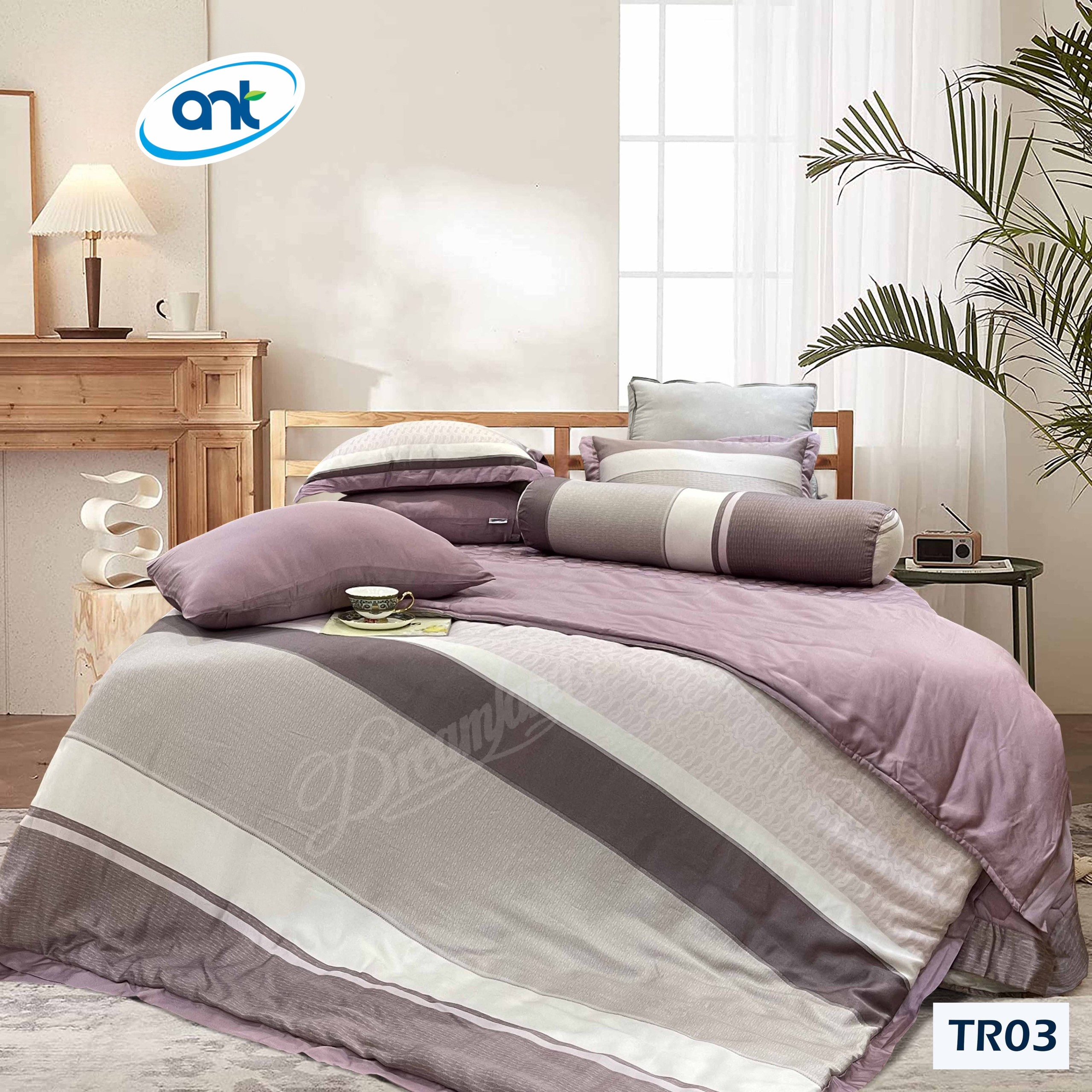 Bộ Chăn Ga Gối Tencel Hoàng Gia H08