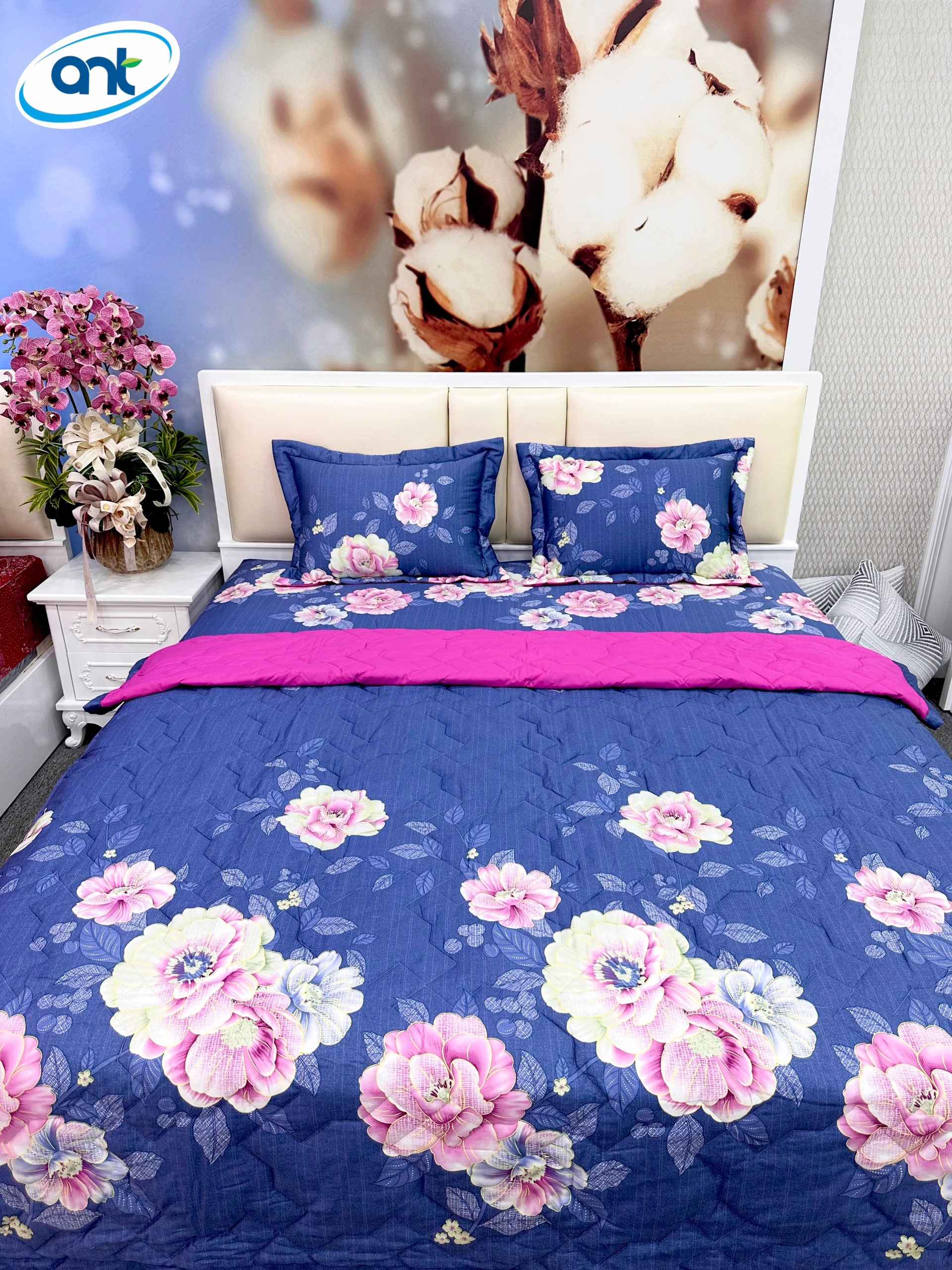 Bộ Chăn Ga Gối Cotton Bamboo KM2