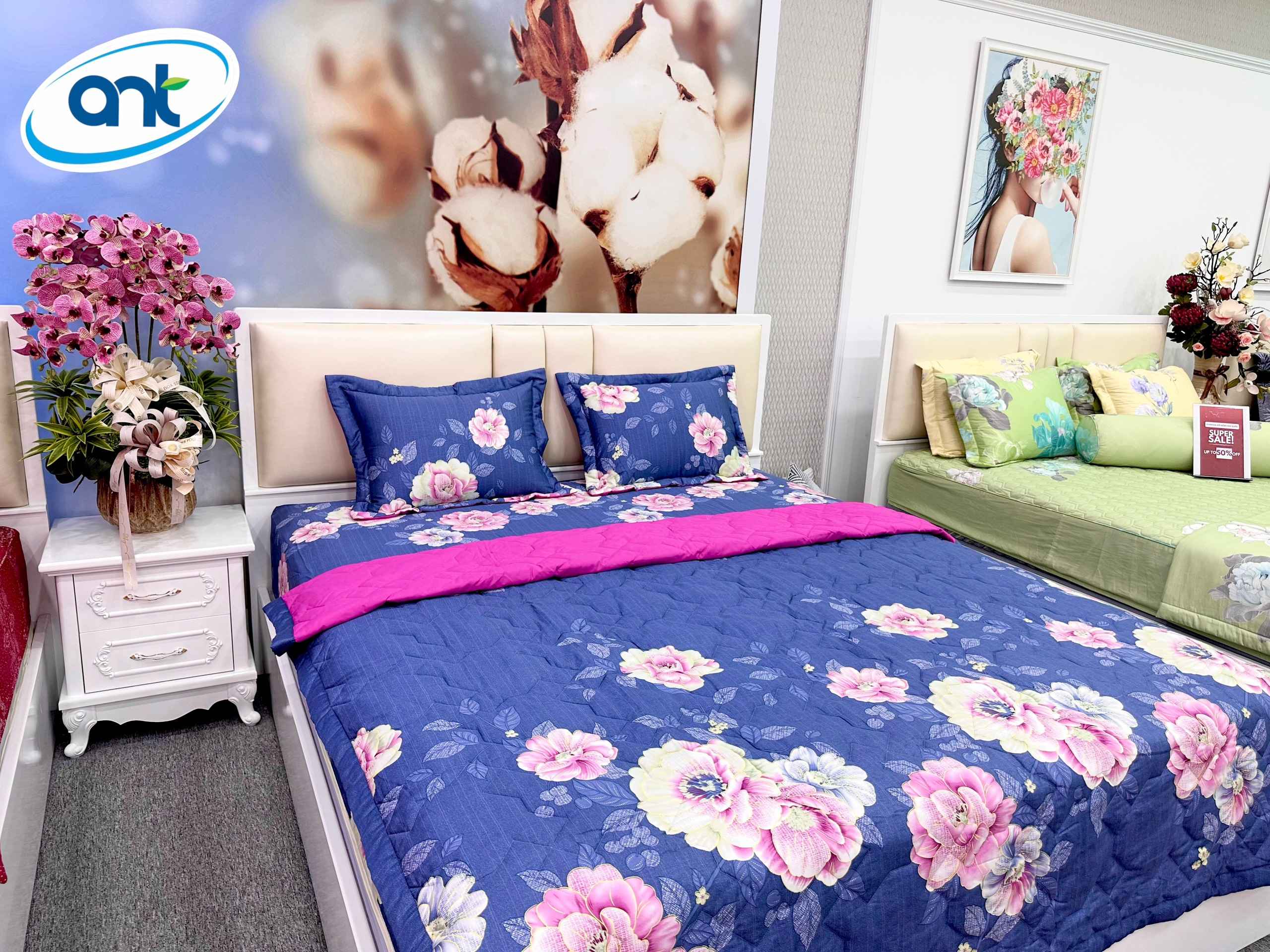 Bộ Chăn Ga Gối Cotton Bamboo KM2