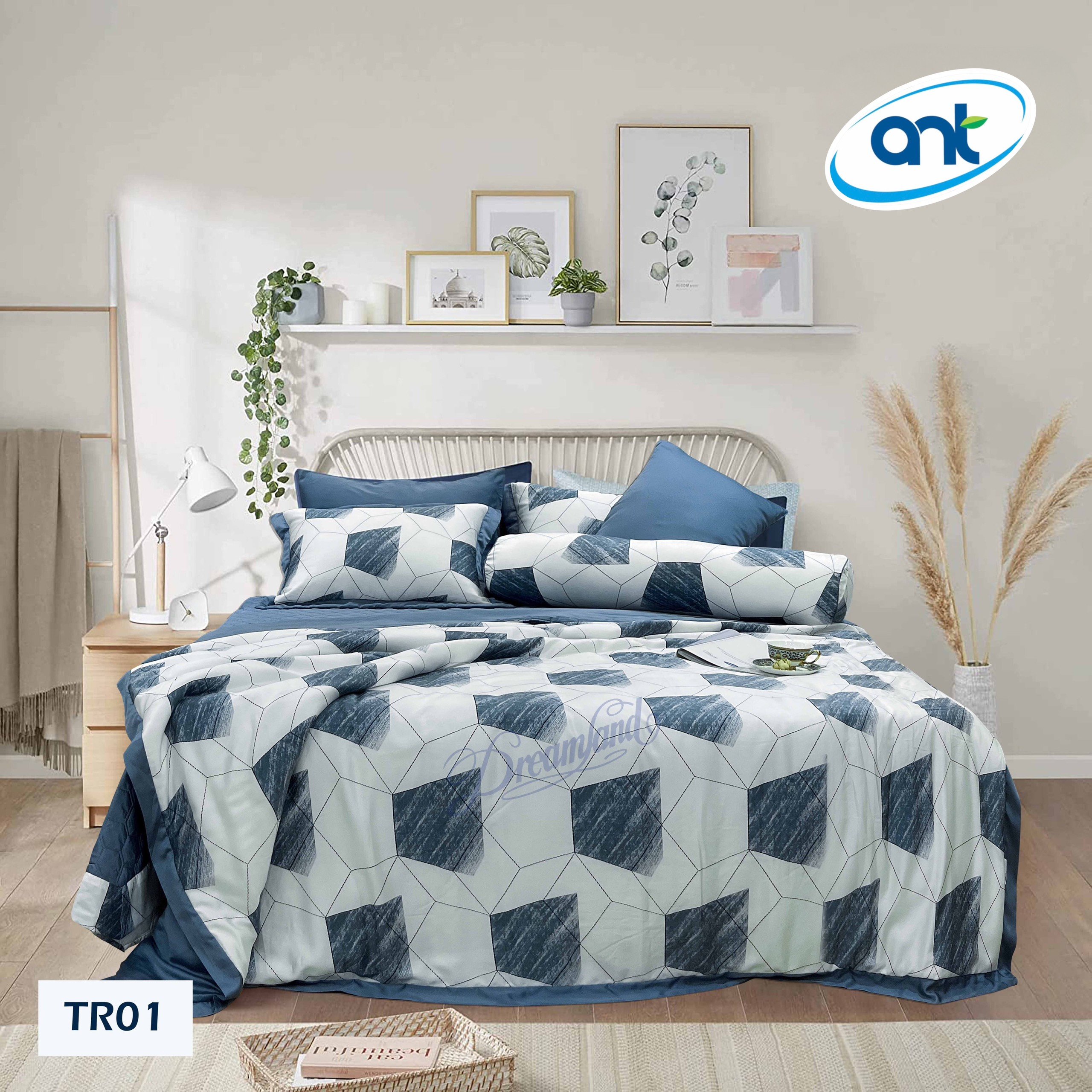 Bộ Chăn Ga Gối Tencel Hoàng Gia H02