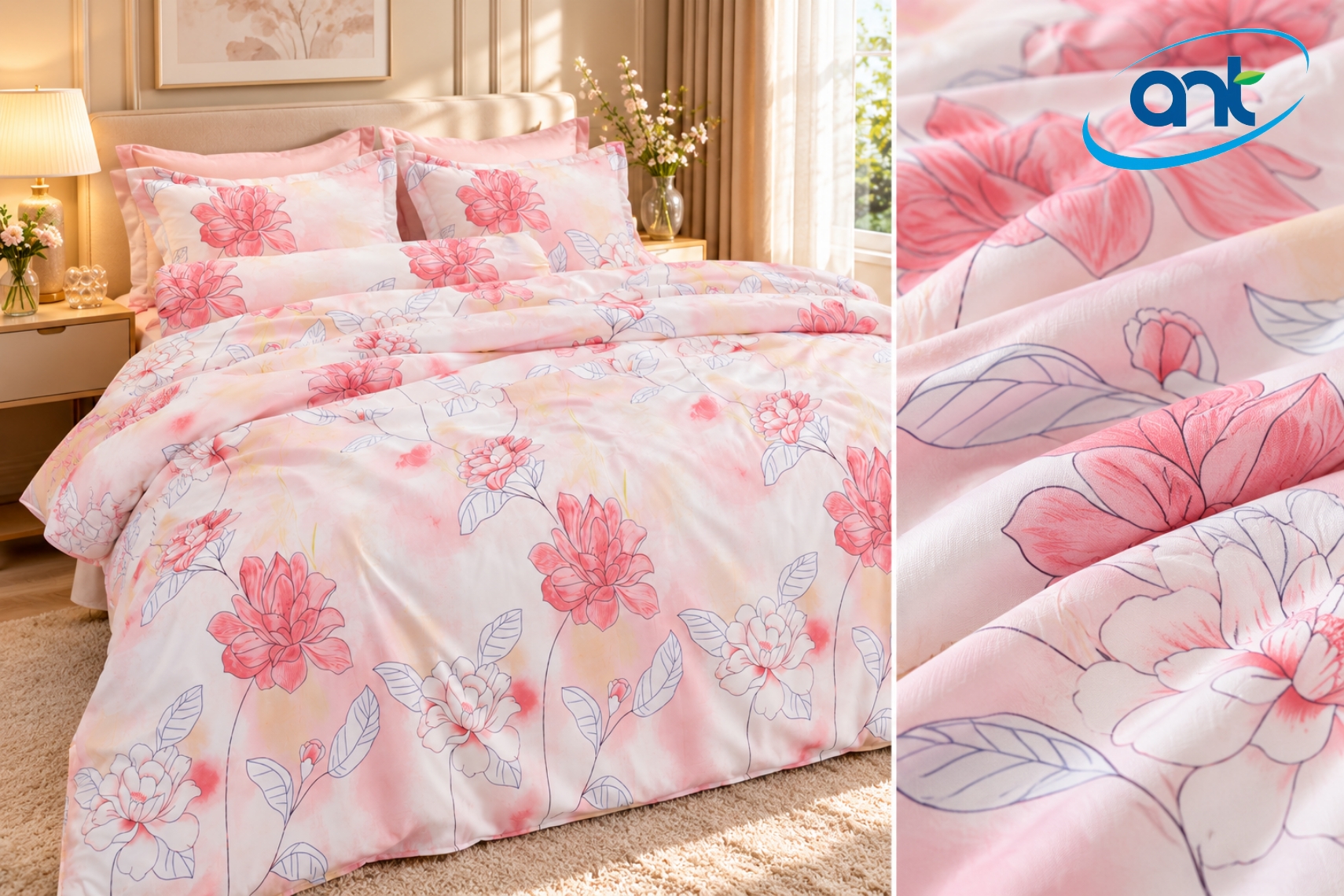 Bộ Chăn Ga Gối Tencel Bambo OB15
