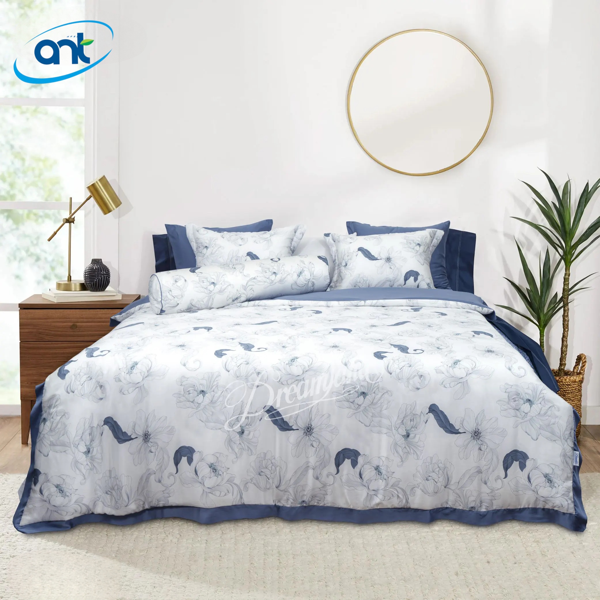 Bộ Chăn Ga Gối Ogarnic Tơ Tằm R25