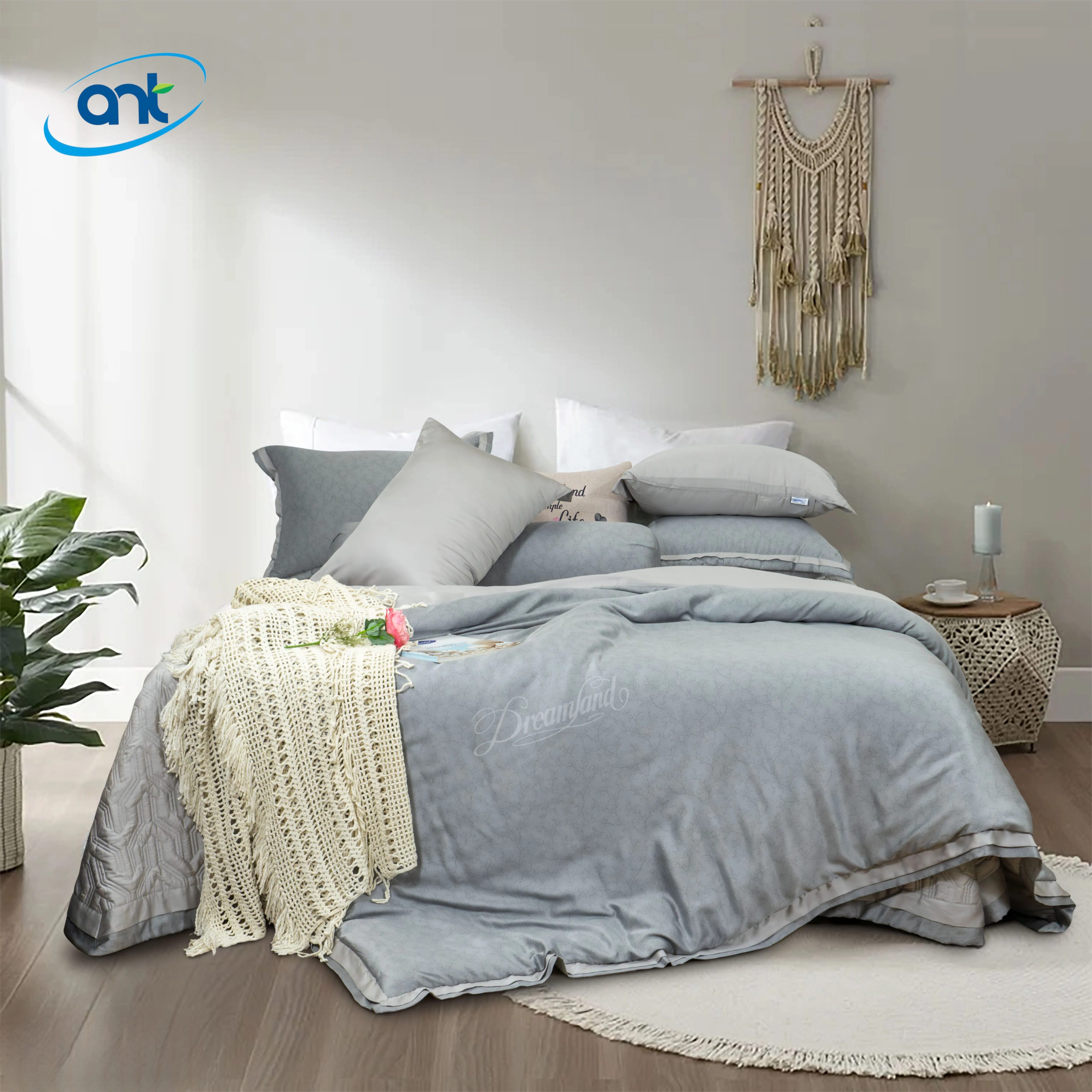 Bộ Chăn Ga Gối Ogarnic Tơ Tằm Cao Cấp MAY03