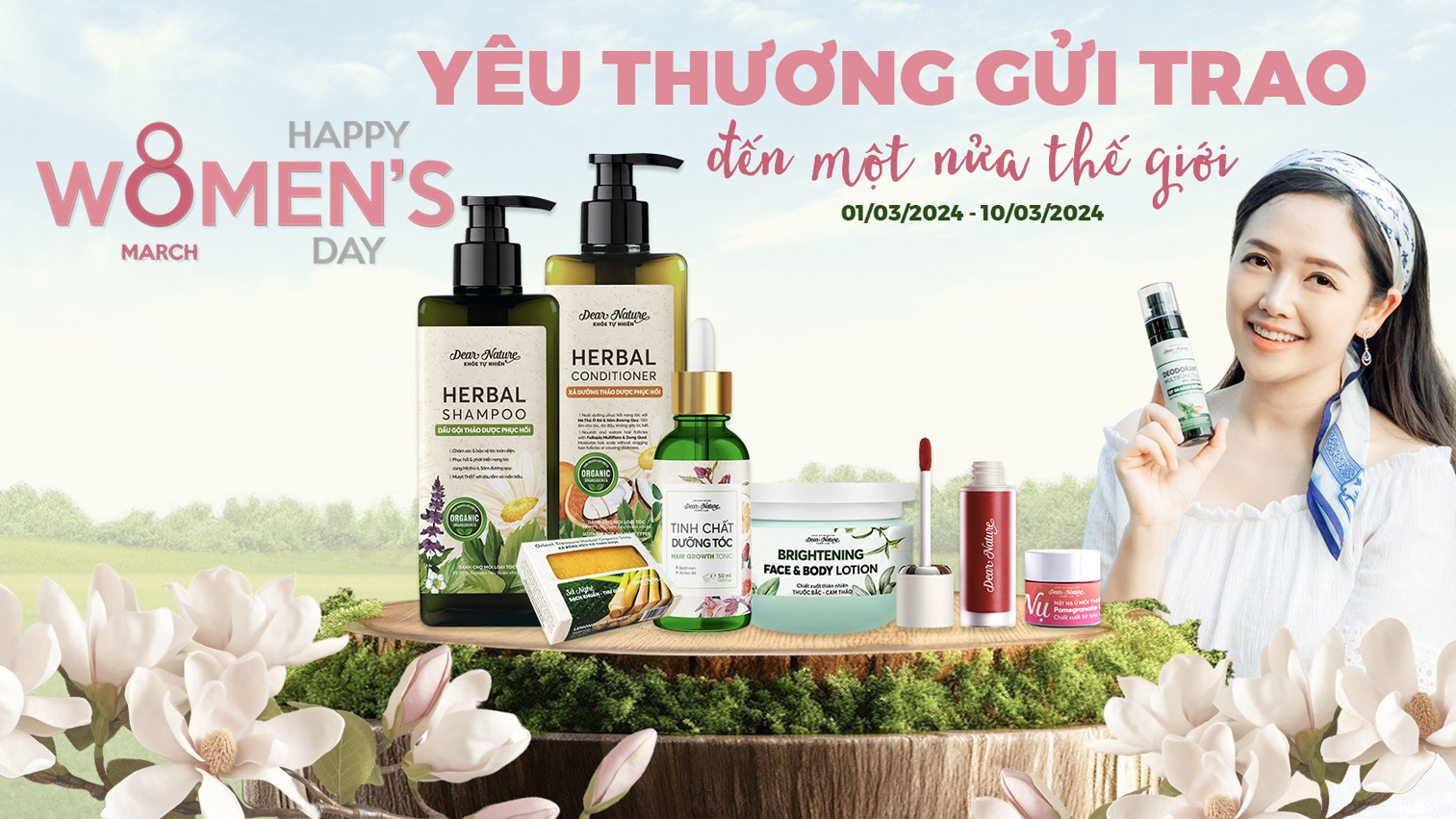 Chương trình Khuyến mại 8/3 - Trao Yêu Thương tới Một Nửa Thế Giới