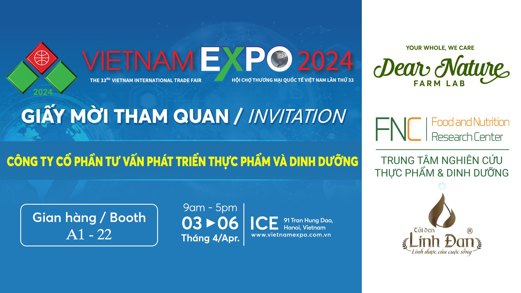 Khám phá thế giới sản phẩm thiên nhiên an toàn và hiệu quả tại Vietnam Expo 2024 cùng Dear Nature - Khỏe Tự Nhiên và Tỏi Đen Linh Đan