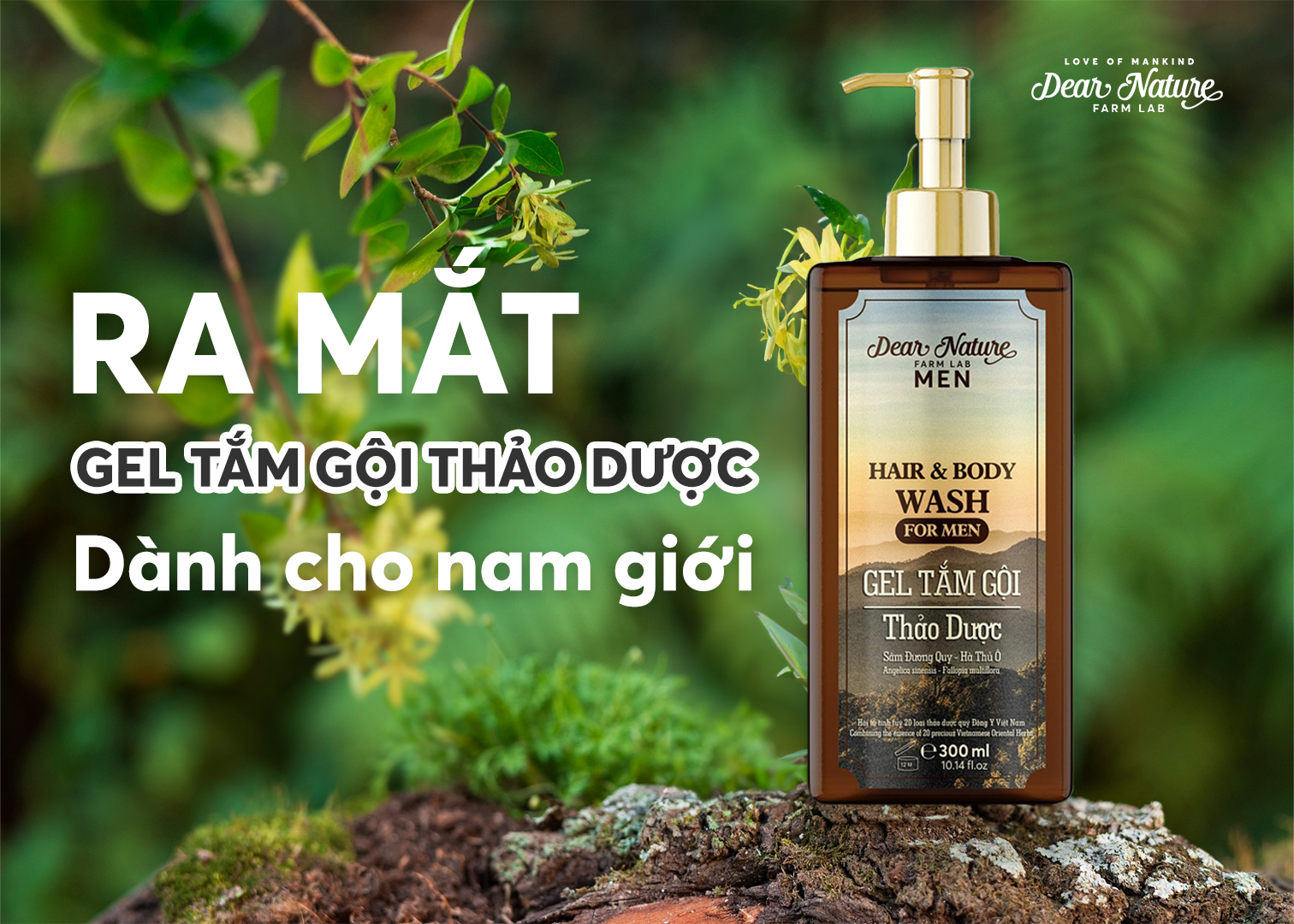 [THÔNG BÁO] RA MẮT GEL TẮM GỘI THẢO DƯỢC DÀNH CHO NAM GIỚI