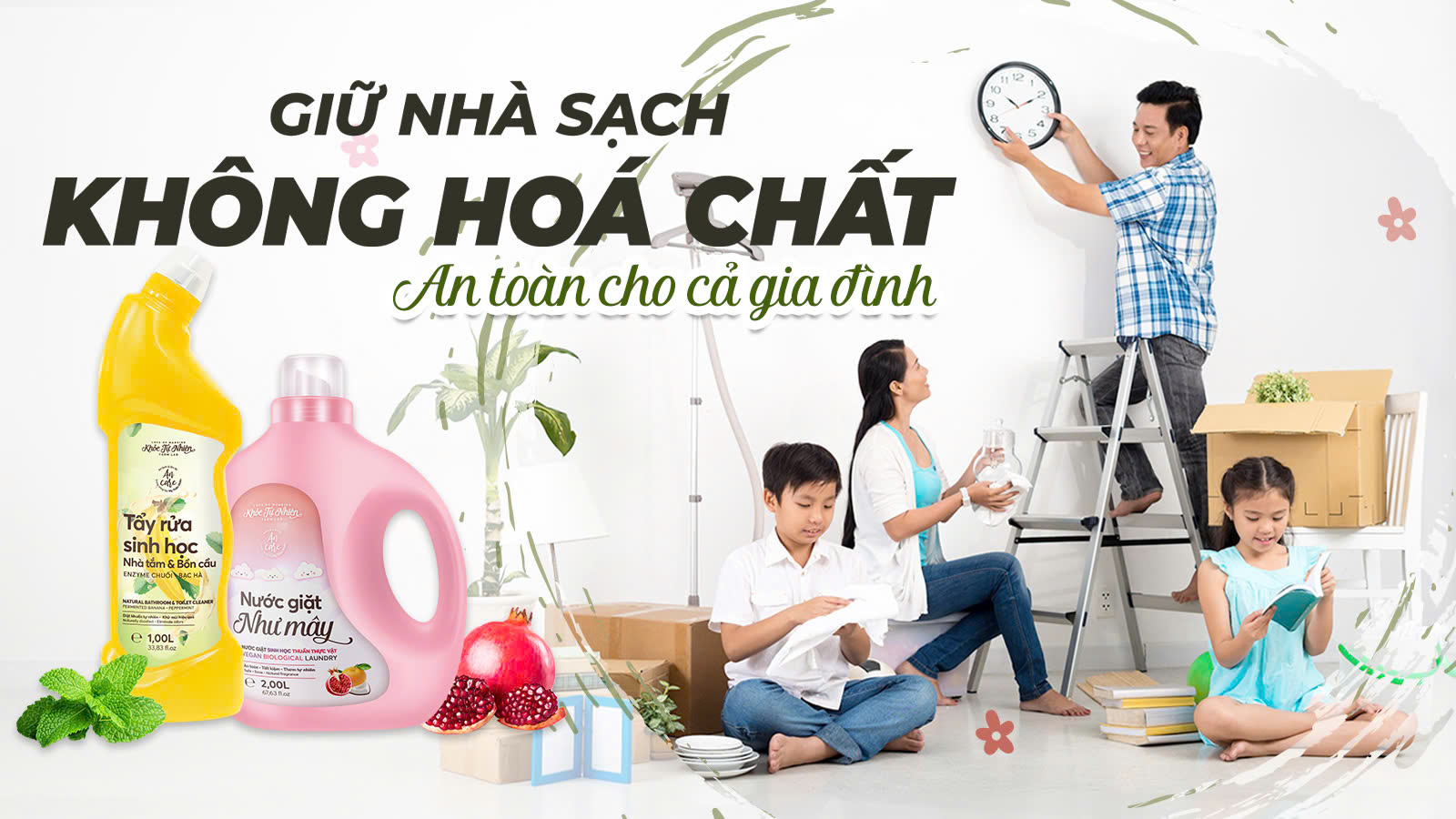 Bí quyết giữ nhà sạch không hóa chất: An toàn cho gia đình, thân thiện với môi trường