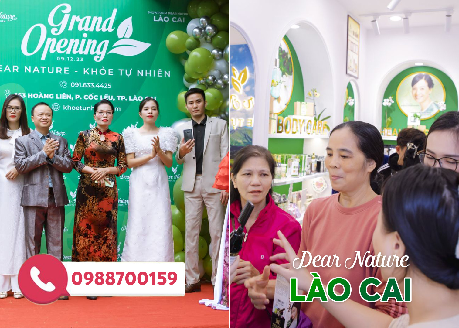 <b>Showroom Dear Nature Miền Bắc</b><p>163 Hoàng Liên, Cốc Lếu, TP. Lào Cai</p>