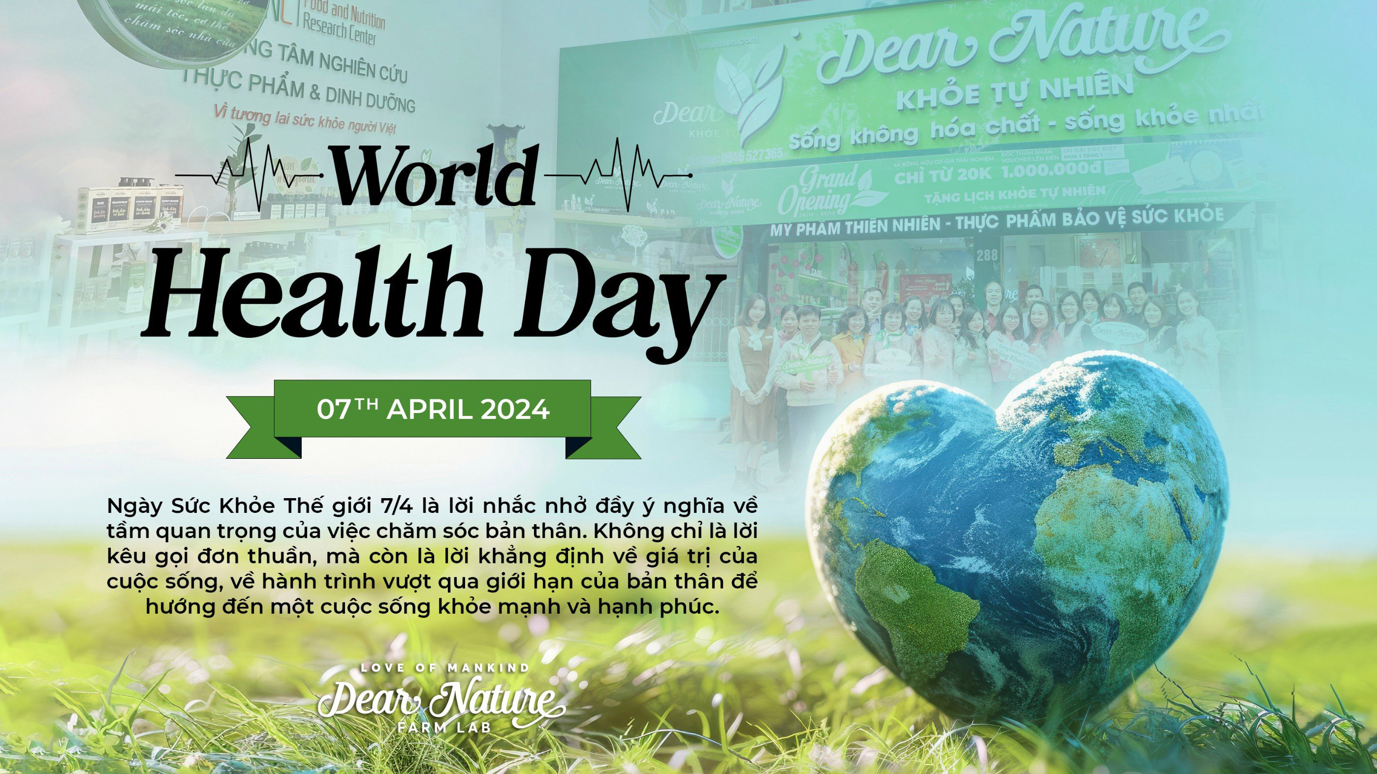 Chào mừng Ngày Sức khỏe Thế giới 07/04: Bí quyết sống khỏe cùng Dear Nature