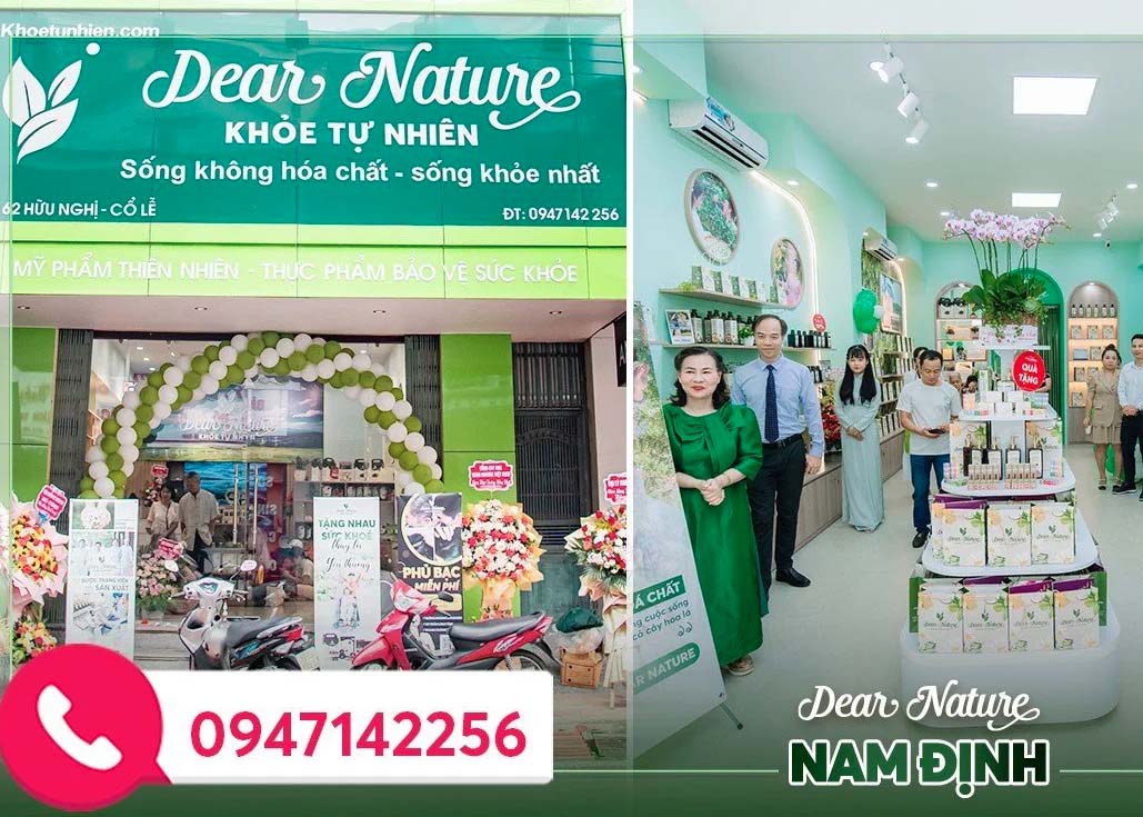 <b>Showroom Dear Nature Miền Bắc</b><p>62 Hữu Nghị - Cổ Lễ - Nam Định</p>