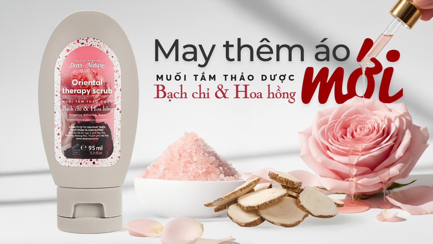 Muối Tắm Bạch Chỉ & Hoa Hồng