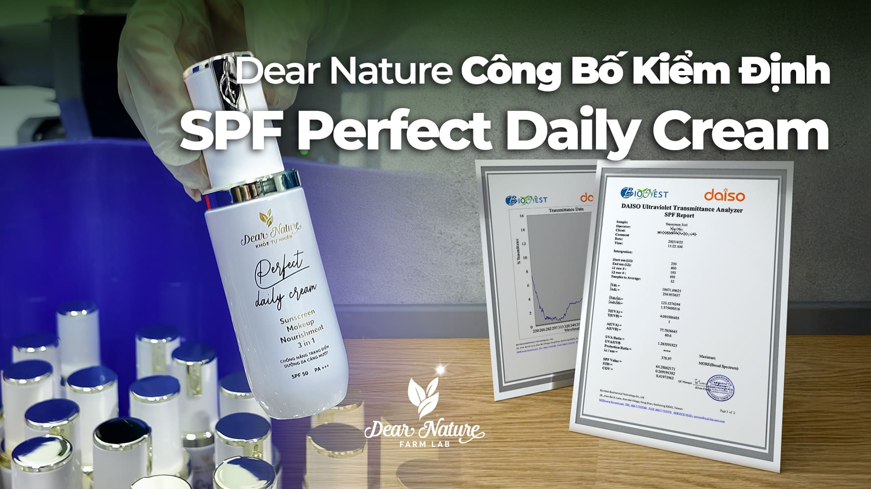 Perfect Daily Cream Dear Nature: Công Khai Chỉ Số Chống Nắng Thực Tế Từ Kiểm Định Độc Lập, Củng Cố Niềm Tin Người Tiêu Dùng