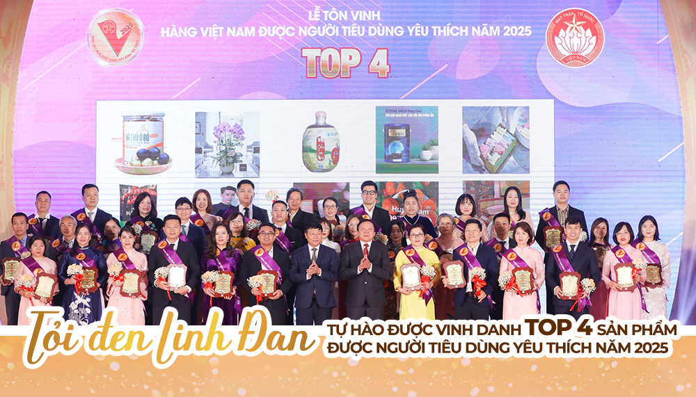 Tỏi Gói Cô Đơn Linh Đan Xuất Sắc Lọt Top 4 Hàng Việt Nam Được Người Tiêu Dùng Yêu Thích Năm 2025