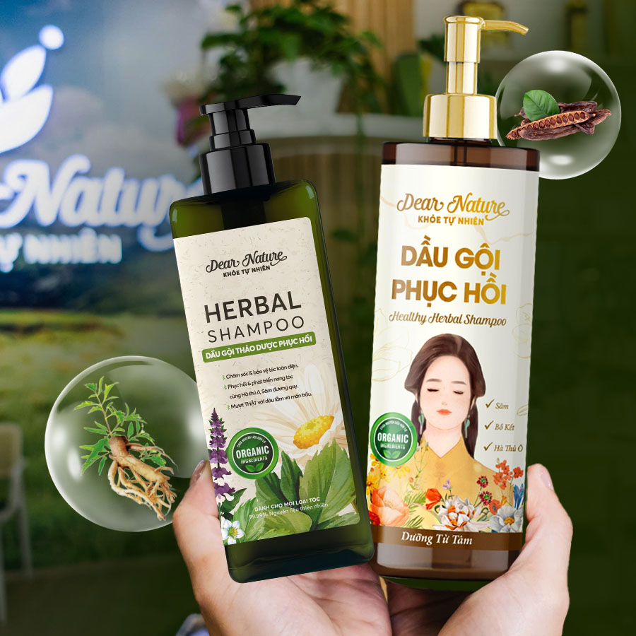 Dầu Gội Dược Liệu Mần Trầu Bồ Kết Đinh Lăng Dear Nature - giải pháp tiện lợi cho mái tóc gãy rụng