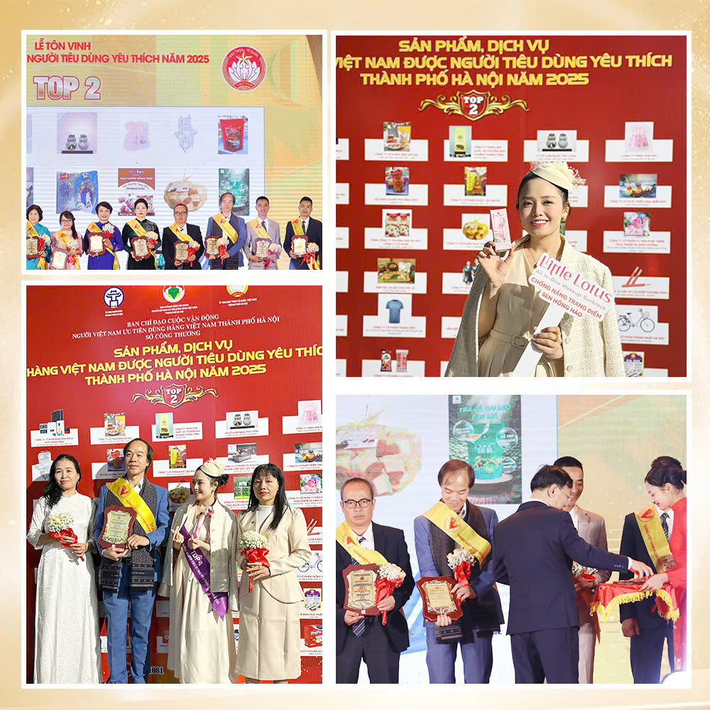 Đội ngũ nhân sự Trung Tâm Nghiên Cứu Thực Phẩm và Dinh Dưỡng tự hào tại lễ tôn vinh Hàng Việt Nam 2025