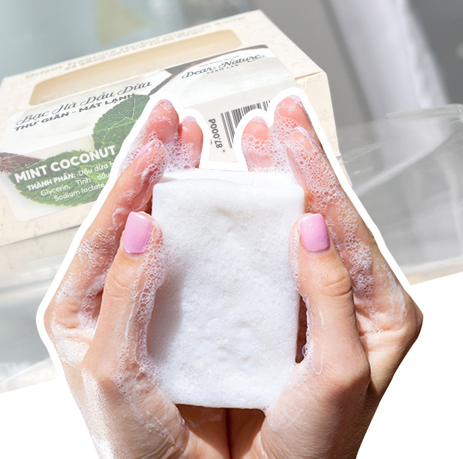 Xà bông thiên nhiên Dear Nature làm từ dầu thực vật và thảo mộc tự nhiên